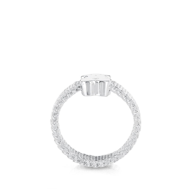 ANILLO DE PLATA MOTIVO OSO ESTRECHO SWEET DOLLS - 2