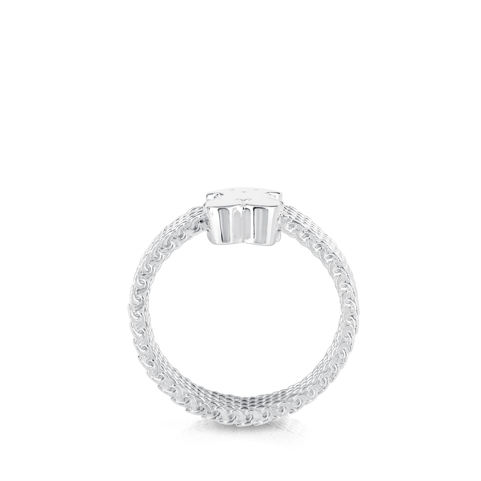 ANILLO DE PLATA MOTIVO OSO ESTRECHO SWEET DOLLS - 2