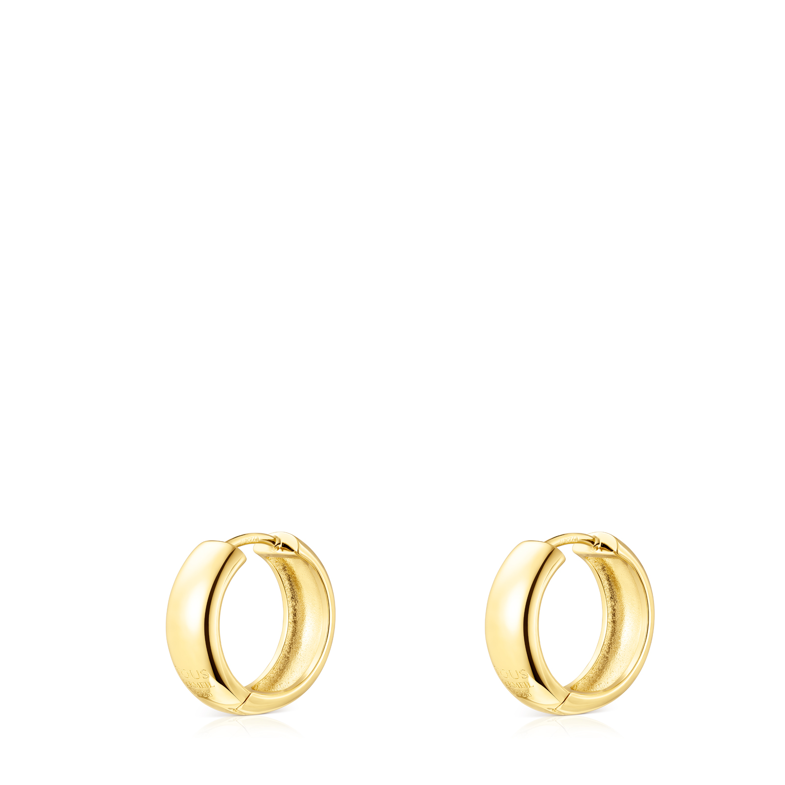 ARETES CON BAÑO DE ORO 18 KT SOBRE PLATA TOUS BASICS - 3
