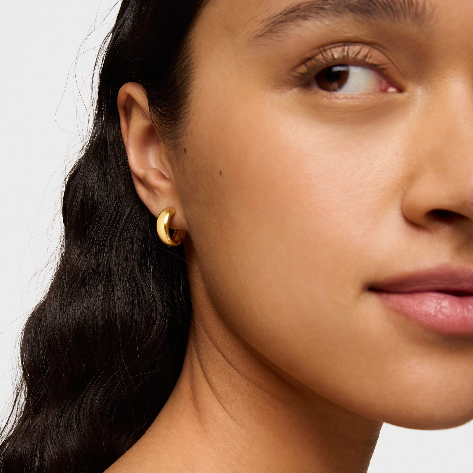 ARETES CON BAÑO DE ORO 18 KT SOBRE PLATA TOUS BASICS - 6