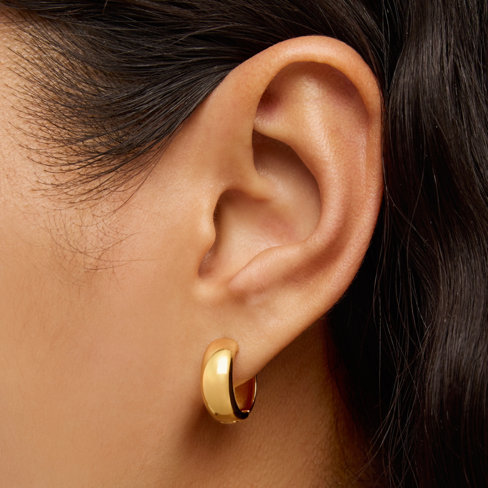 ARETES CON BAÑO DE ORO 18 KT SOBRE PLATA TOUS BASICS - 8