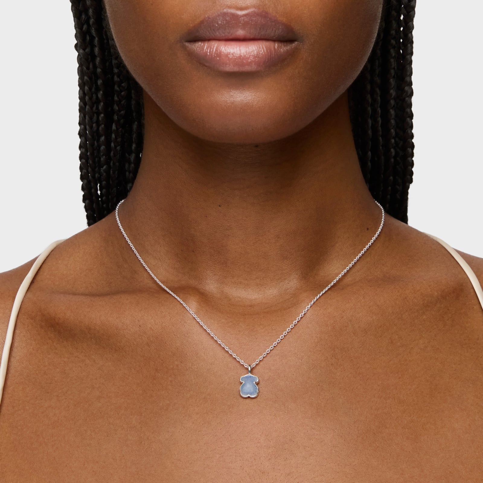 COLLAR DE PLATA CON CUARZO DE DUMORTIERITA NEW COLOR - 6