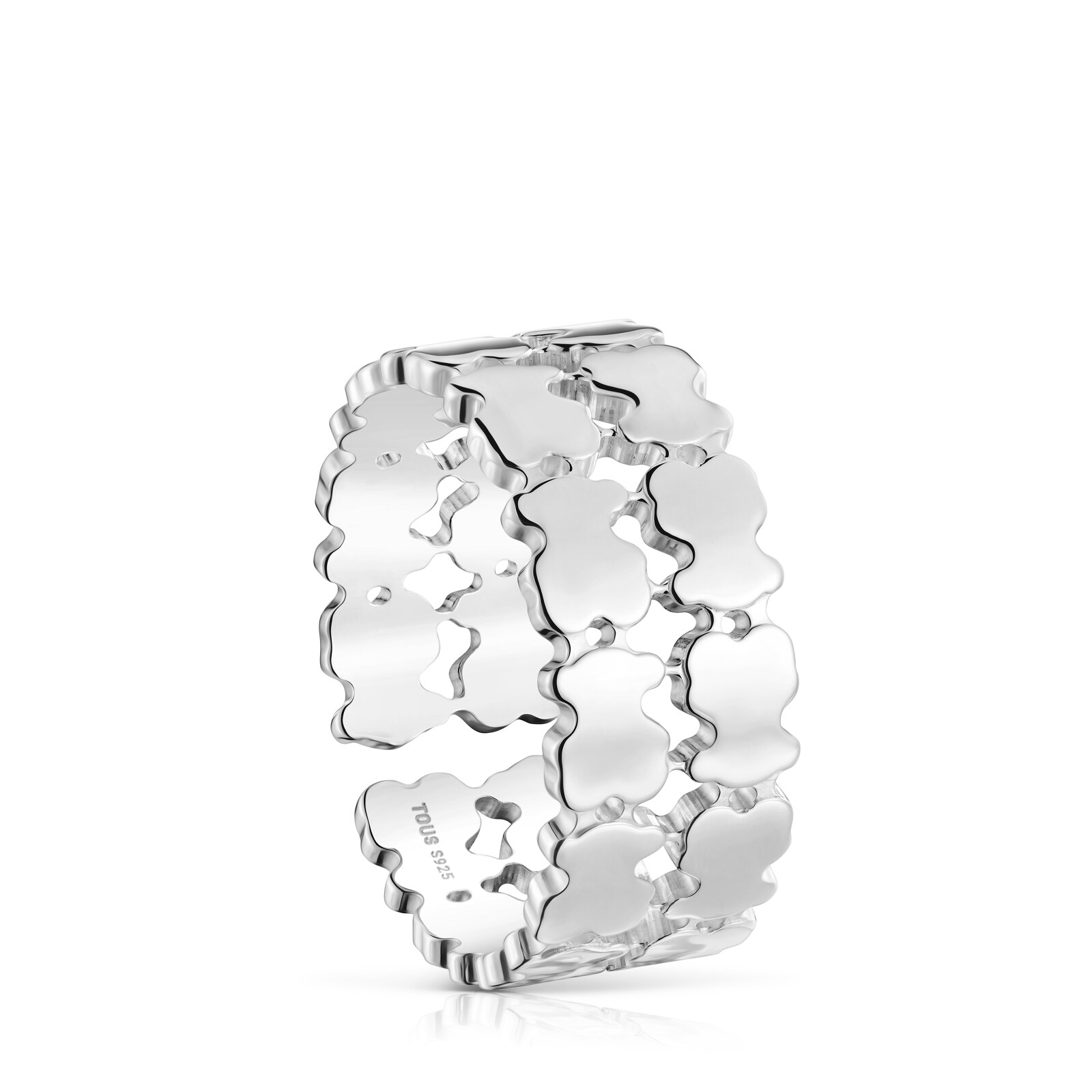 ANILLO ABIERTO PLATA DOBLE OSOS - 1