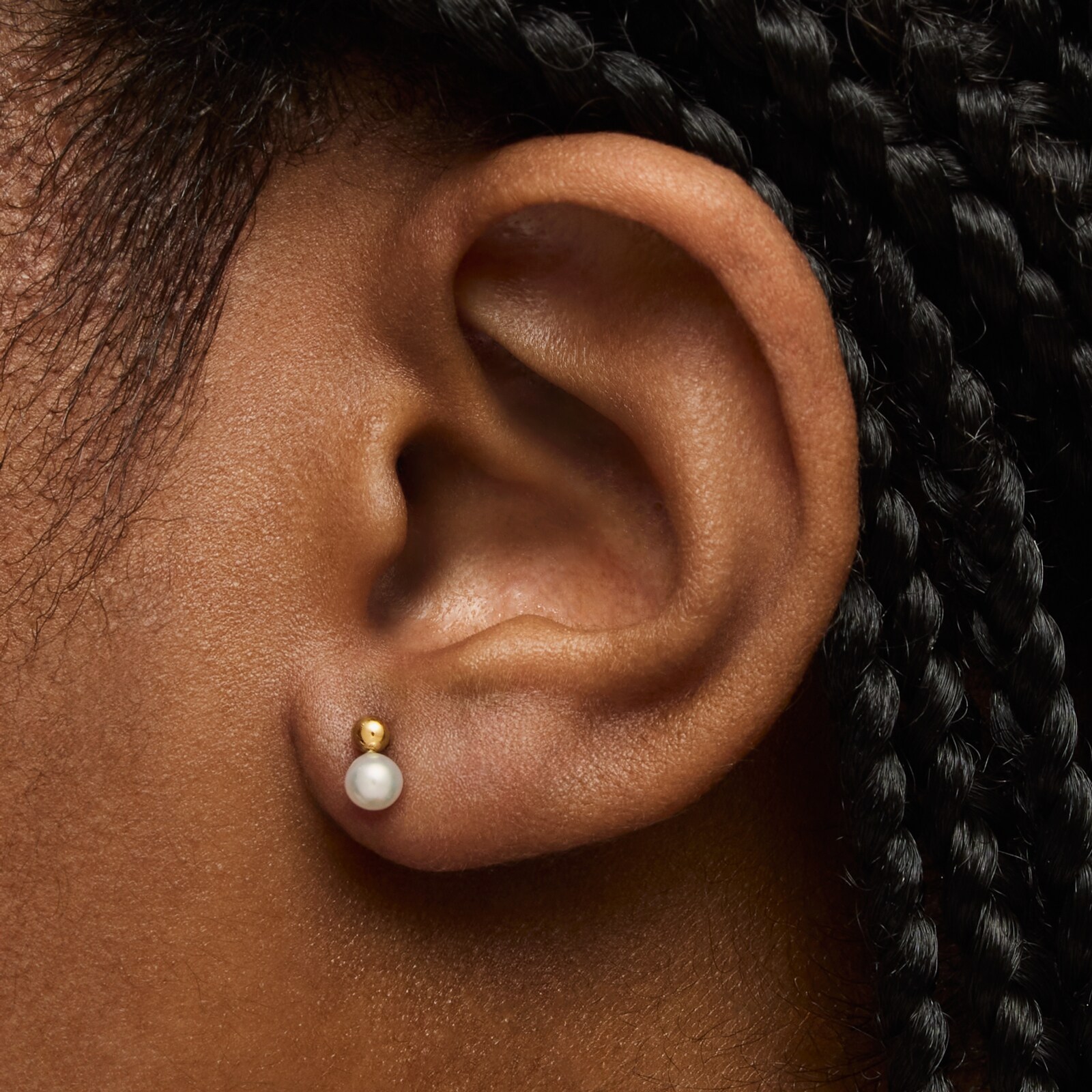 ARETE TUYO  ORO 1ªLEY BEBE BOLA PERLA ROSCA - 5
