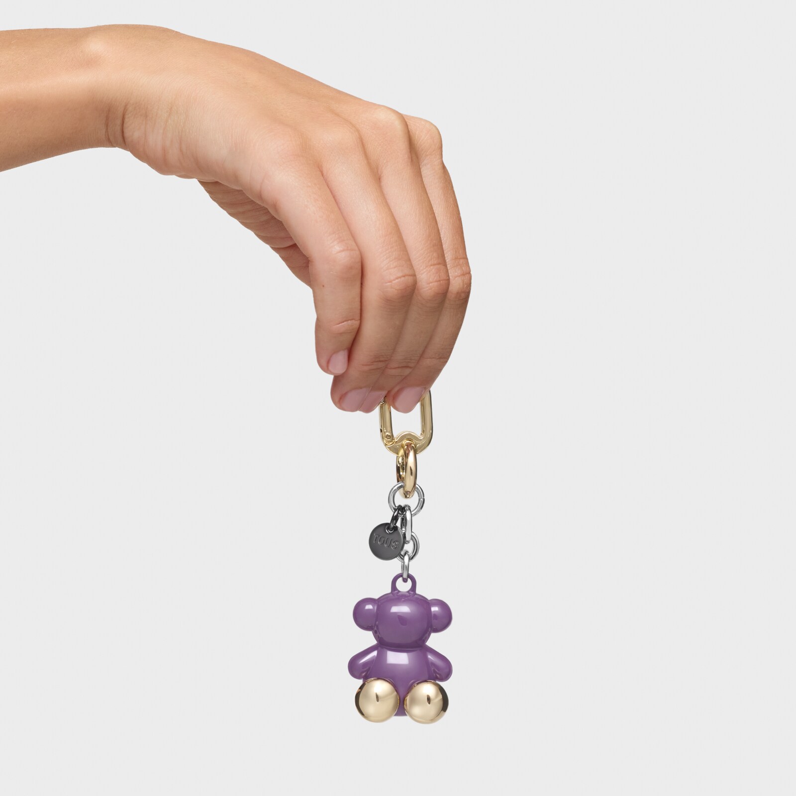 LLAVERO T METAL BOLD BEAR LILA ROSA - 3