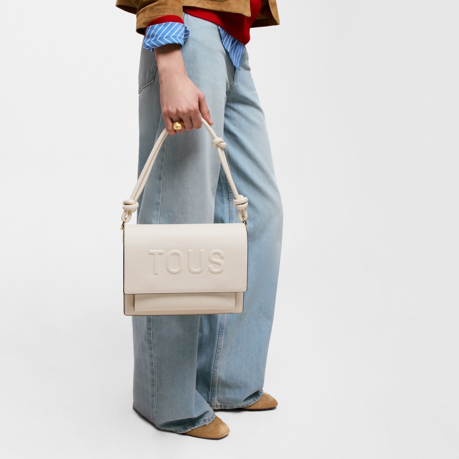 BOLSO BANDOLERA M. AUDREE T LA RUE NEW BEIGE - 5