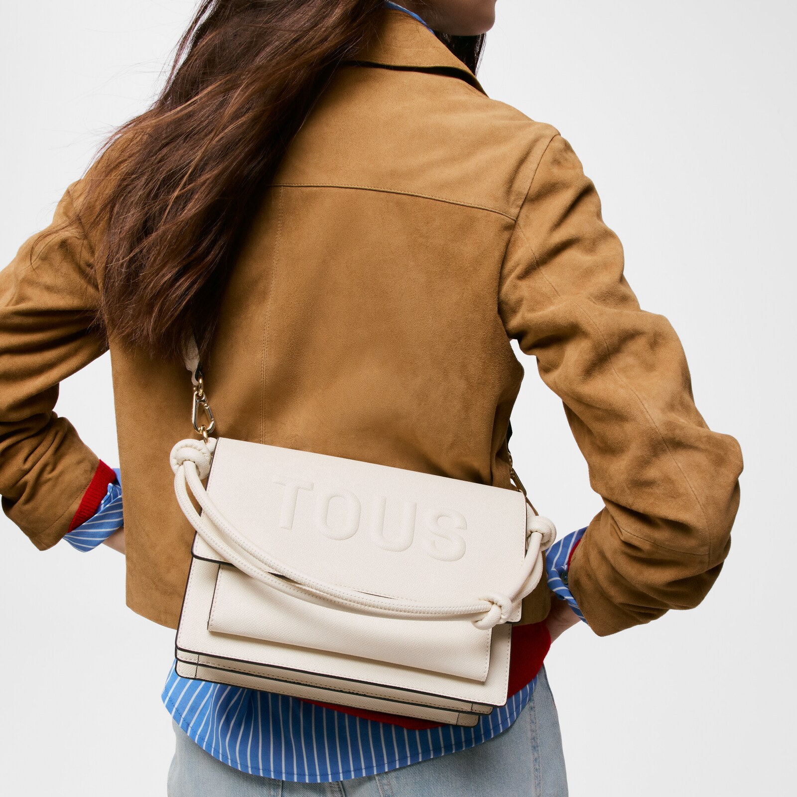 BOLSO BANDOLERA M. AUDREE T LA RUE NEW BEIGE - 6