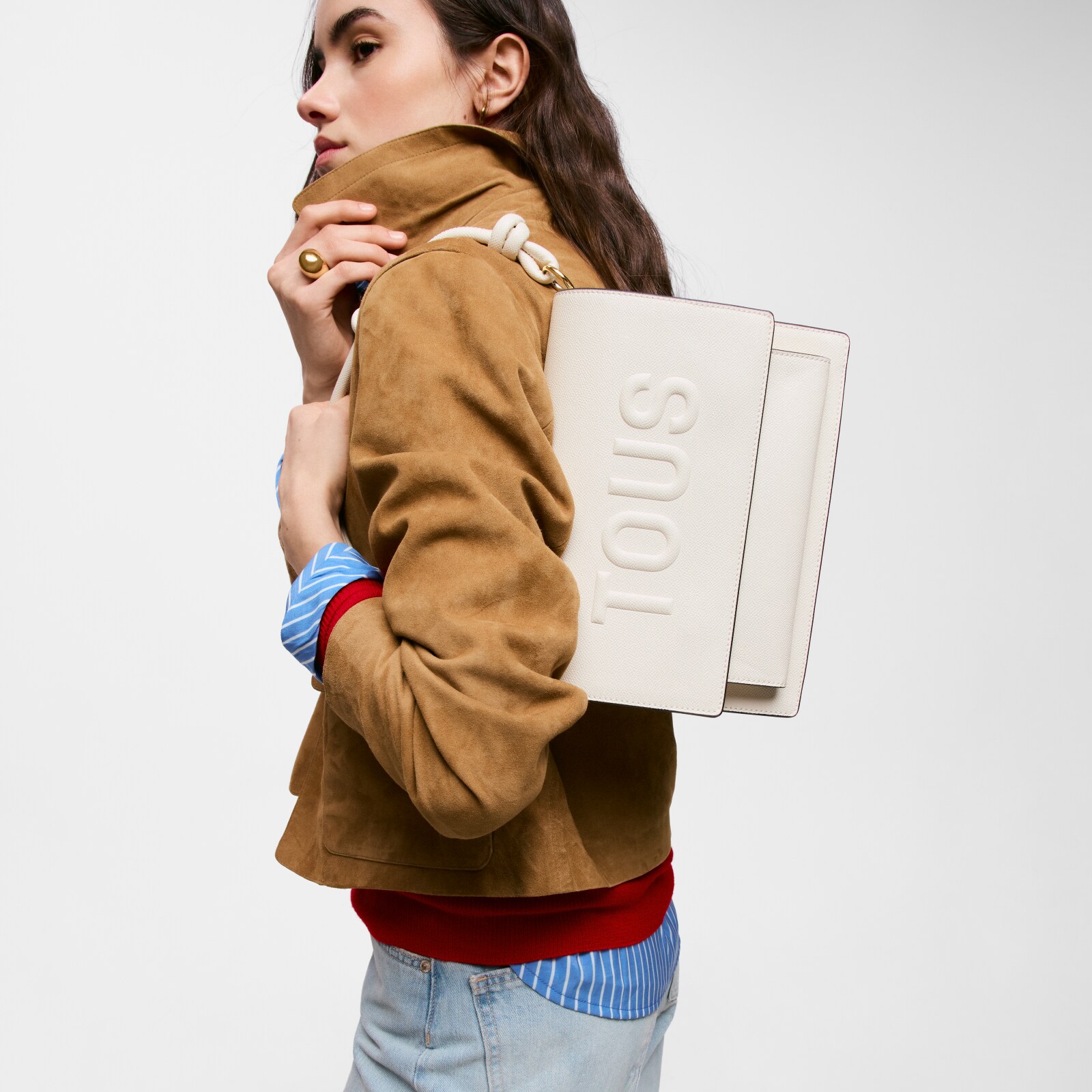 BOLSO BANDOLERA M. AUDREE T LA RUE NEW BEIGE - 7