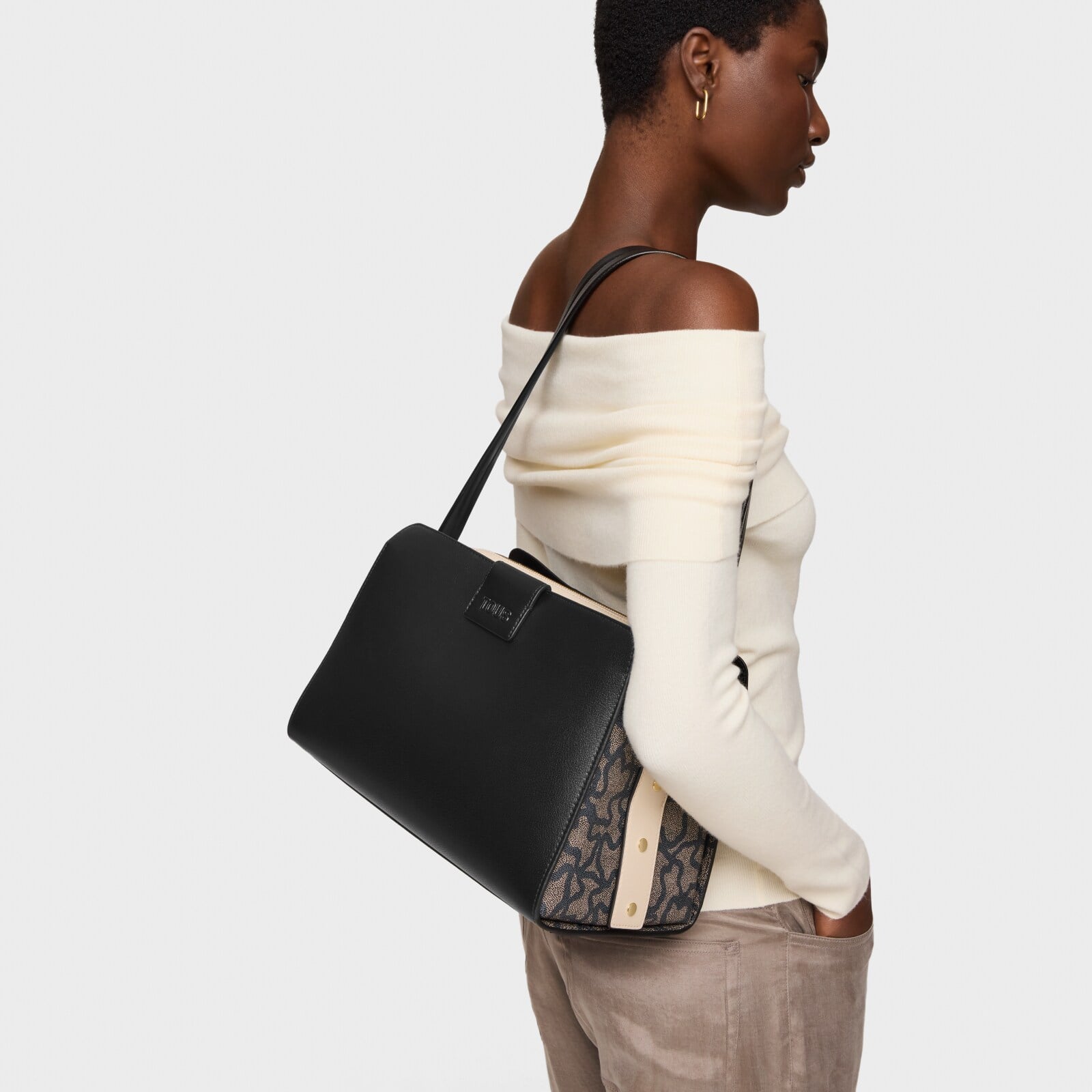 BOLSO CITY M. KAOS TOUS MUJER DE ICON NEGRO - 4