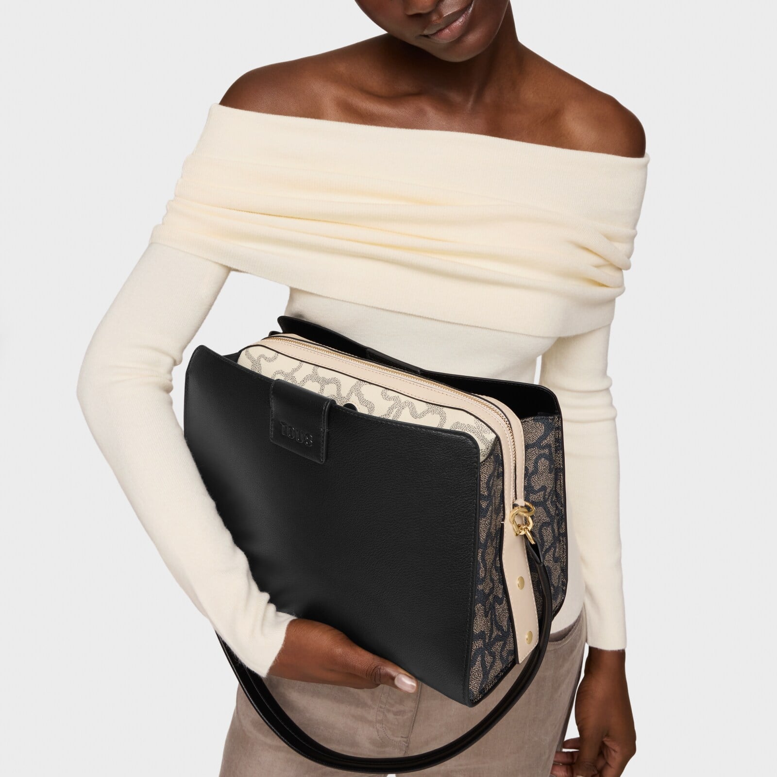 BOLSO CITY M. KAOS TOUS MUJER DE ICON NEGRO - 5