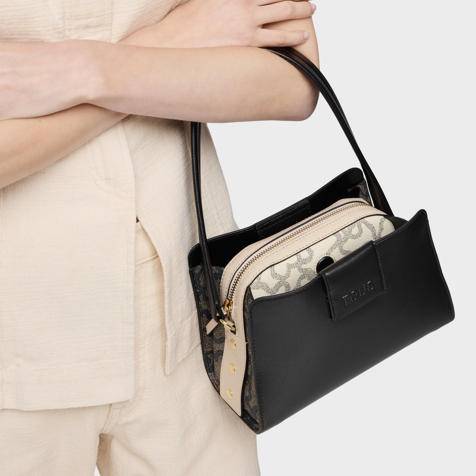 BOLSO CITY S. KAOS TOUS MUJER DE ICON NEGRO - 6