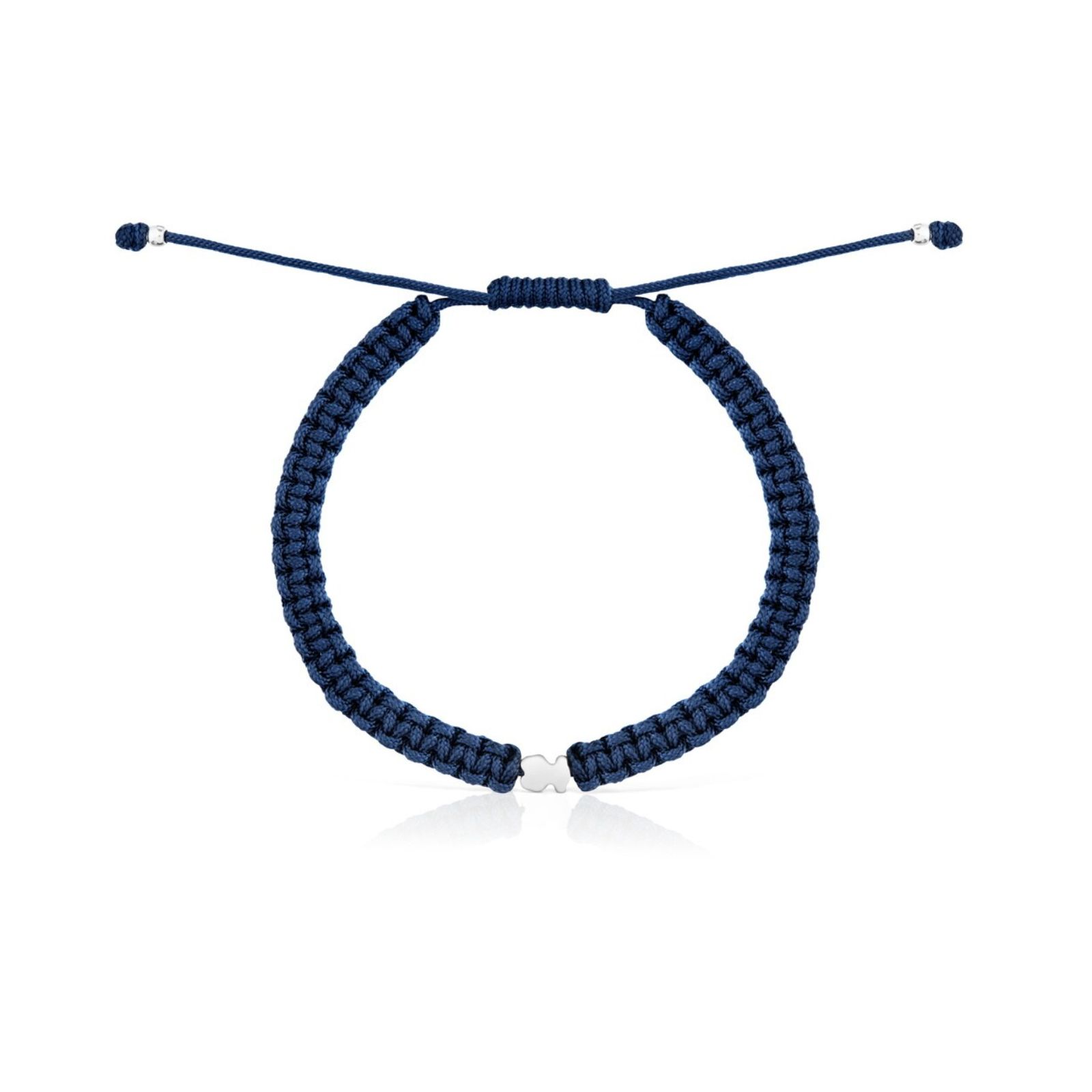 PULSERA CORDON AZUL MARINO PLATA OSO TOUS MOTIVOS - 2