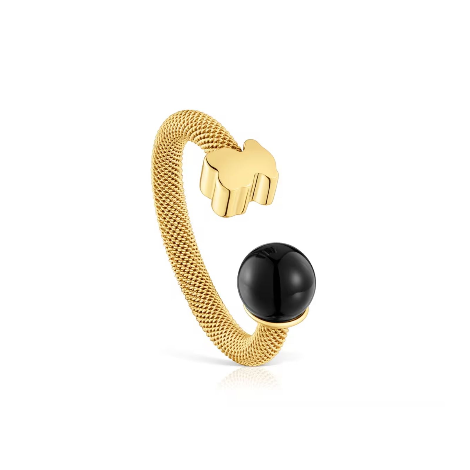 ANILLO ACERO IPG PLATA BAÑO ONIX ICON MESH - 1