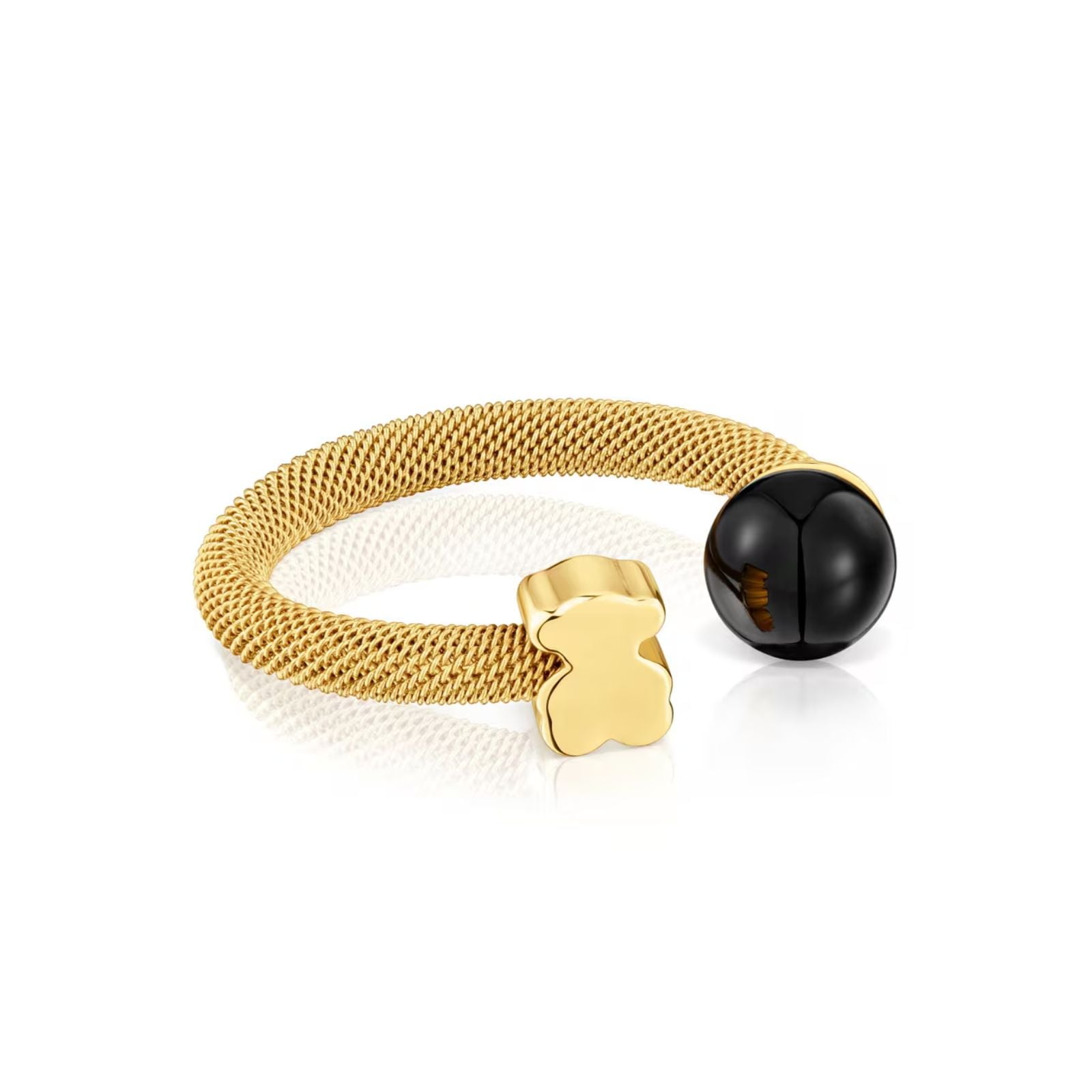 ANILLO ACERO IPG PLATA BAÑO ONIX ICON MESH - 2