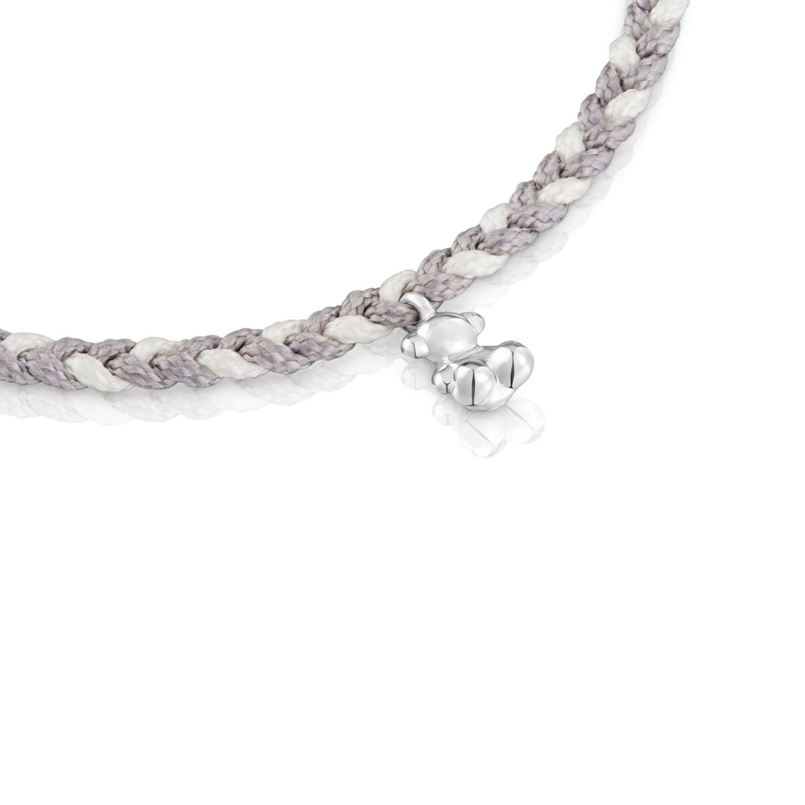 PULSERA CORDON GRIS PLATA OSO TOUS MOTIVOS - 3