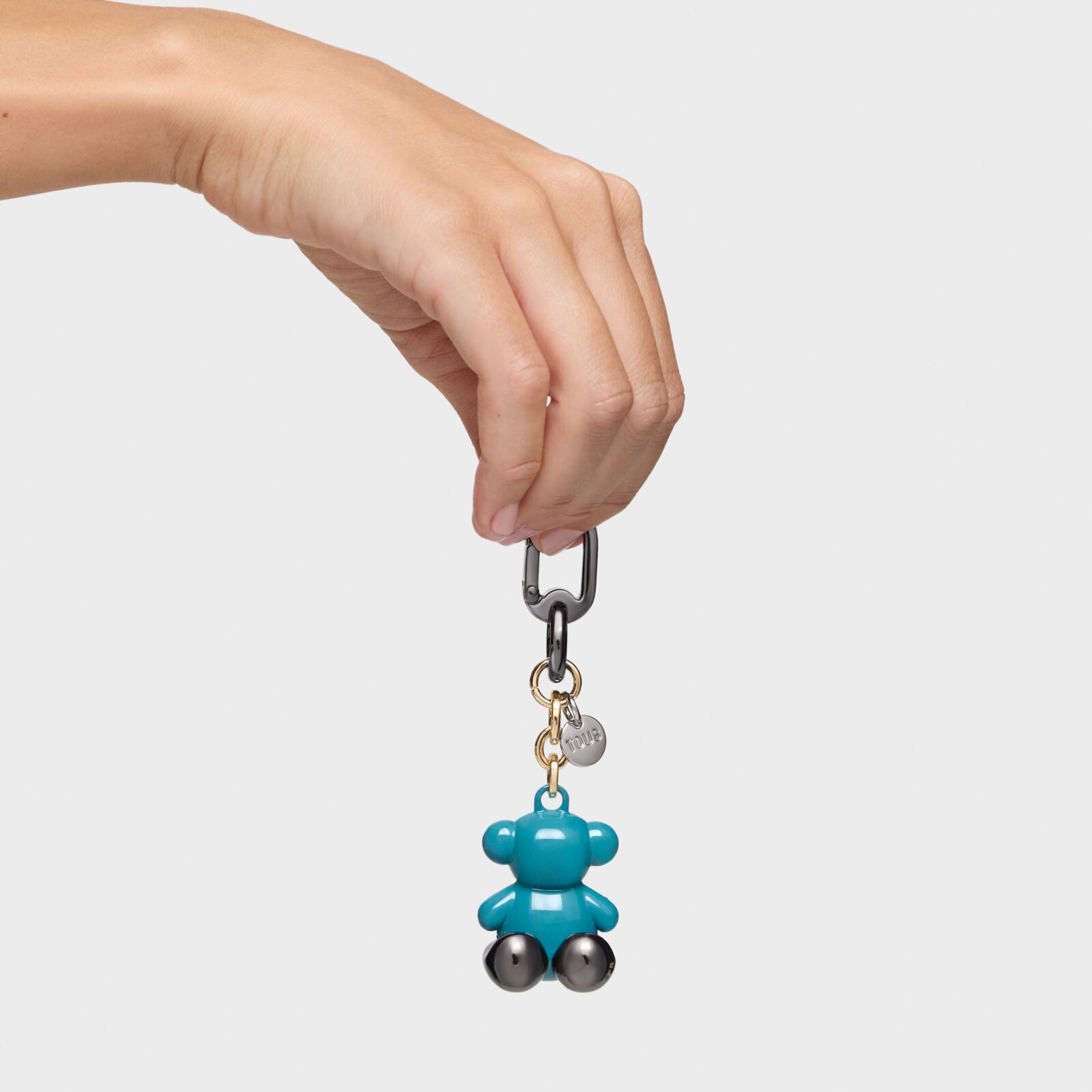 LLAVERO T METAL BOLD BEAR TURQUESA AZUL - 3