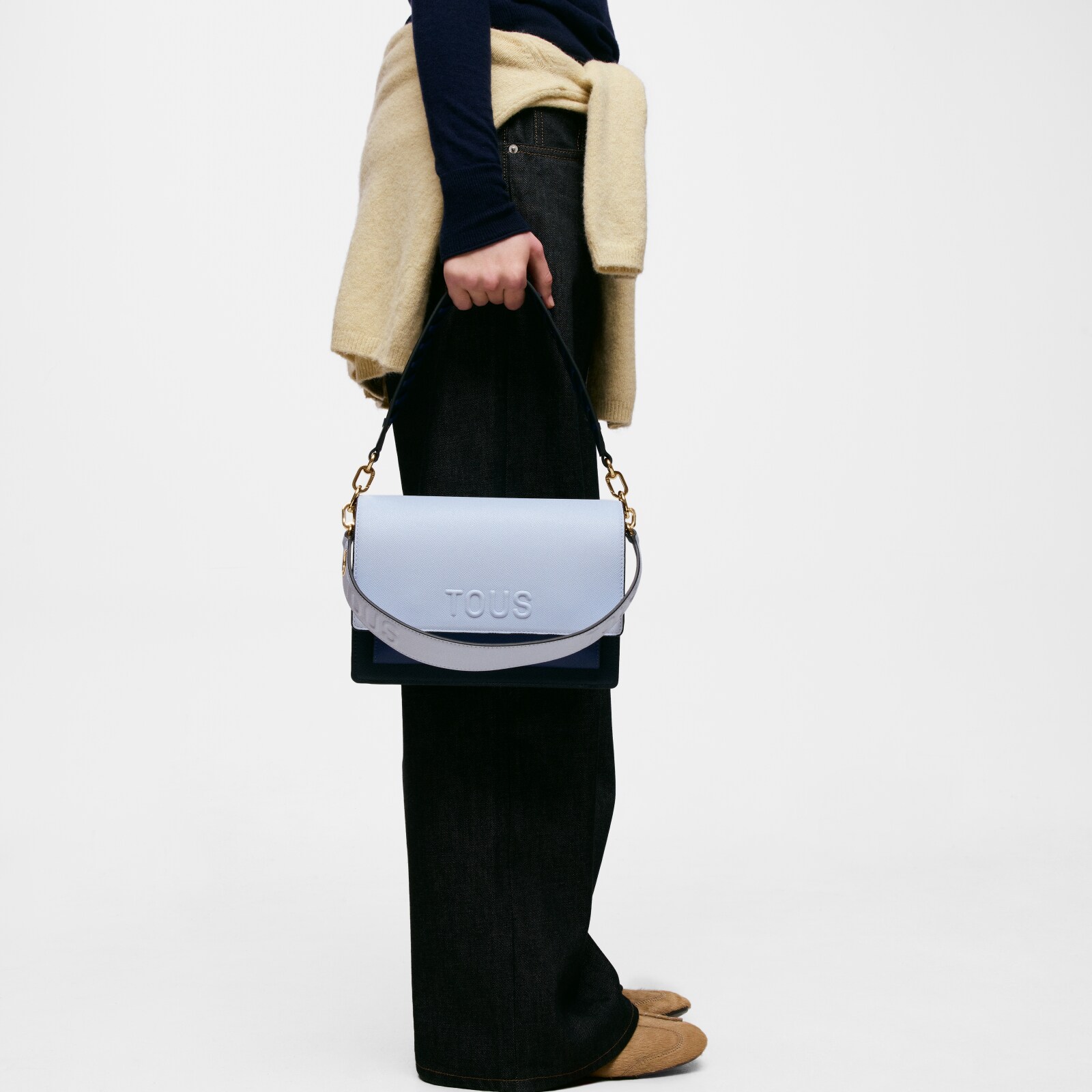 BOLSO BANDOLERA M. AUDREE SAFFIANO AZUL MARINO - 7