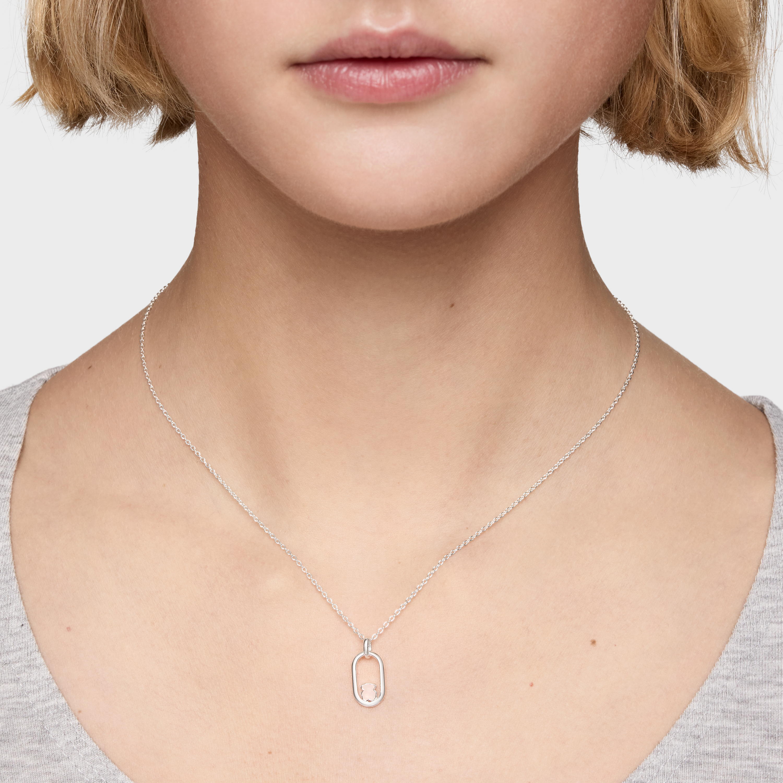 COLLAR COLGANTE DE PLATA 15MM GEMA - 6