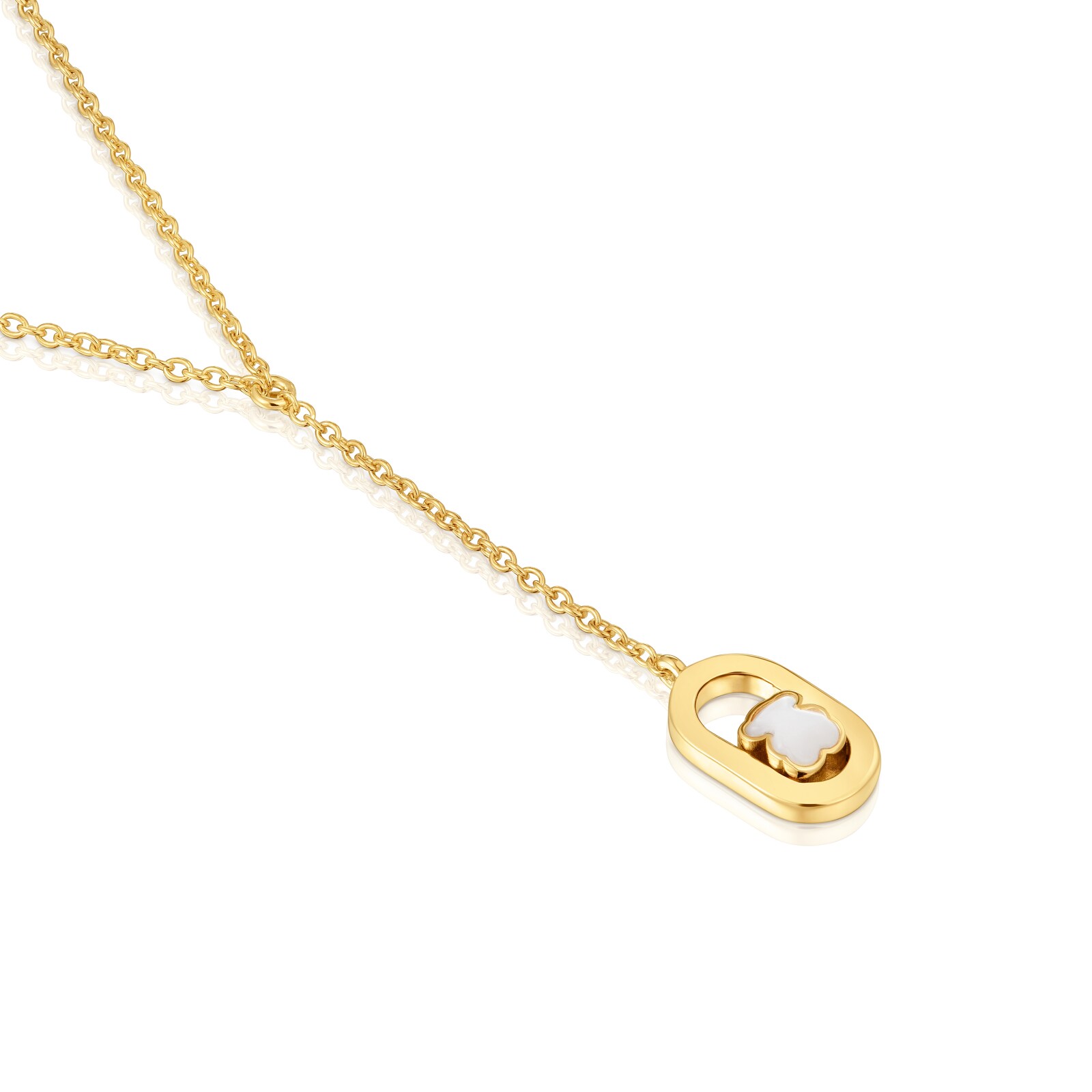 COLLAR COLGANTE DE PLATA OSO NACAR - 3