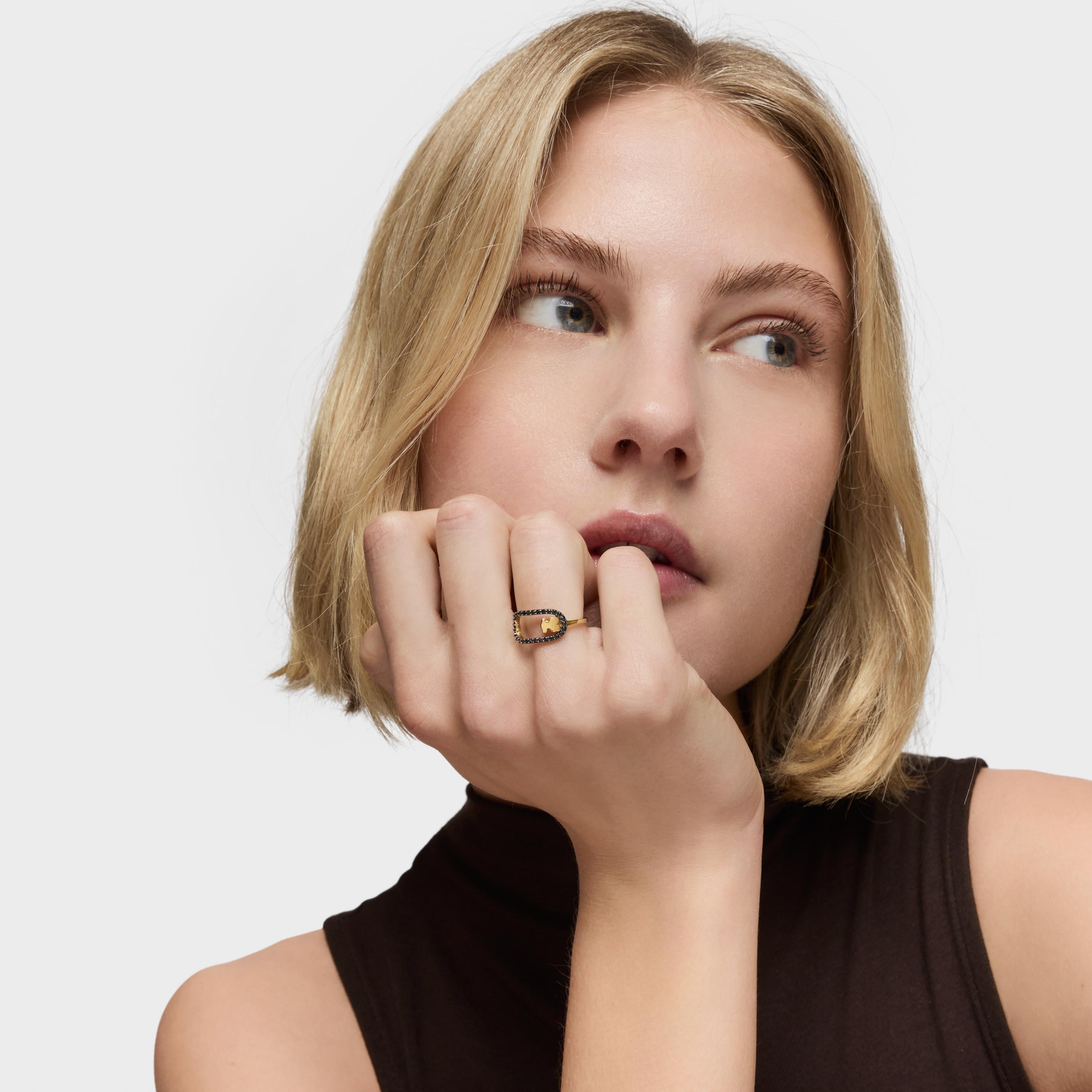ANILLO TOUS CAMILLE CON BAÑO DE ORO - 4