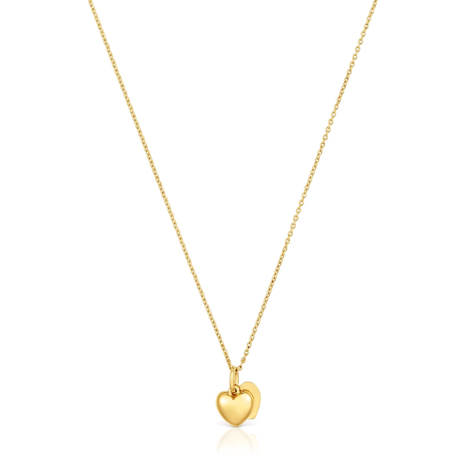 COLLAR FLECHAZO DOBLE CORAZÓN ORO - 1