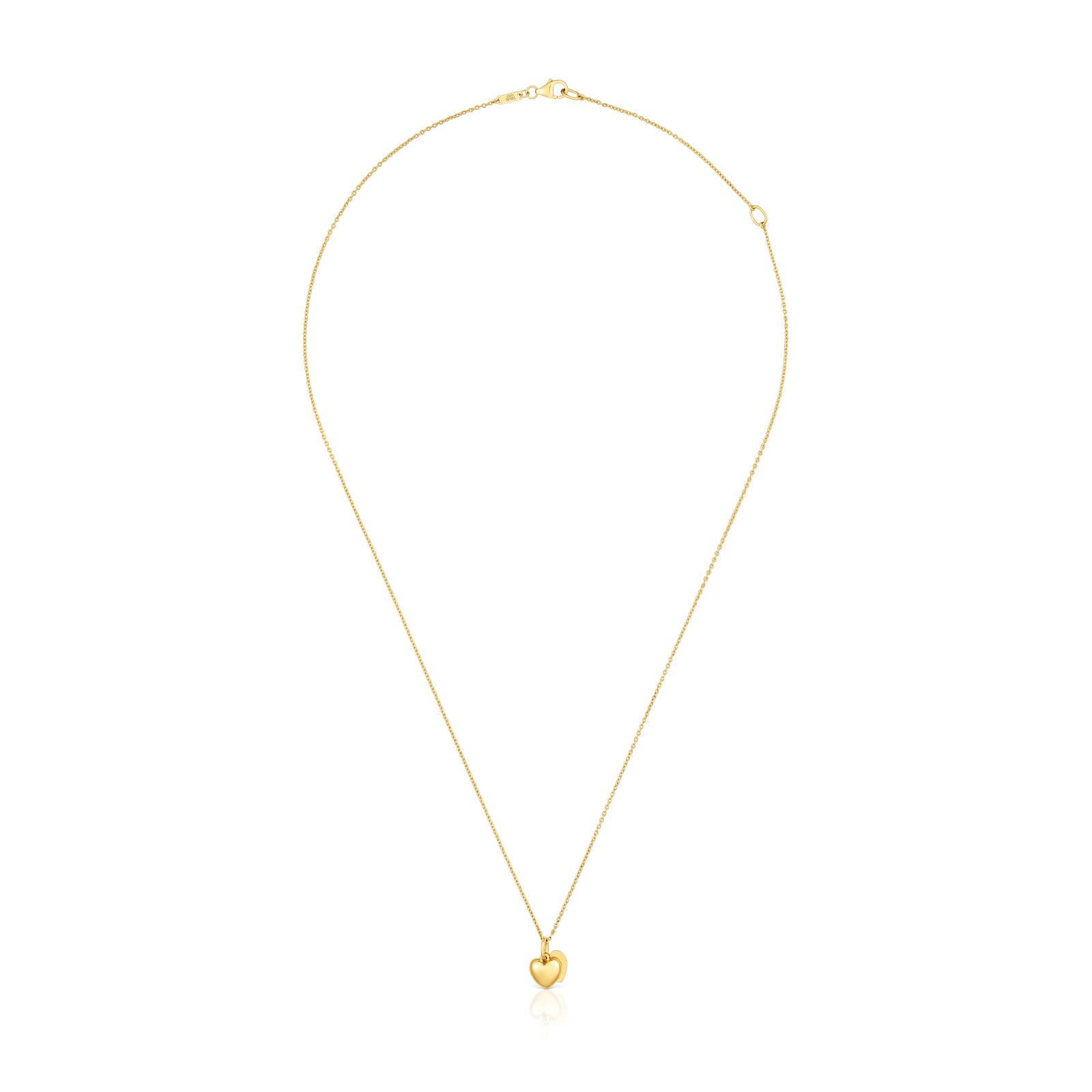 COLLAR FLECHAZO DOBLE CORAZÓN ORO - 2