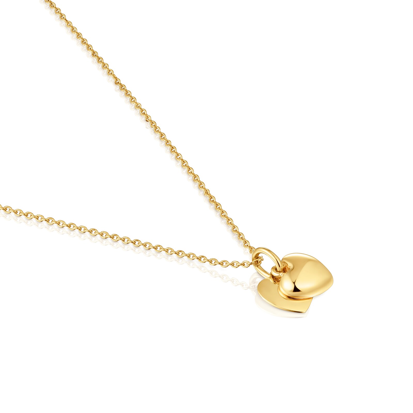 COLLAR FLECHAZO DOBLE CORAZÓN ORO - 3