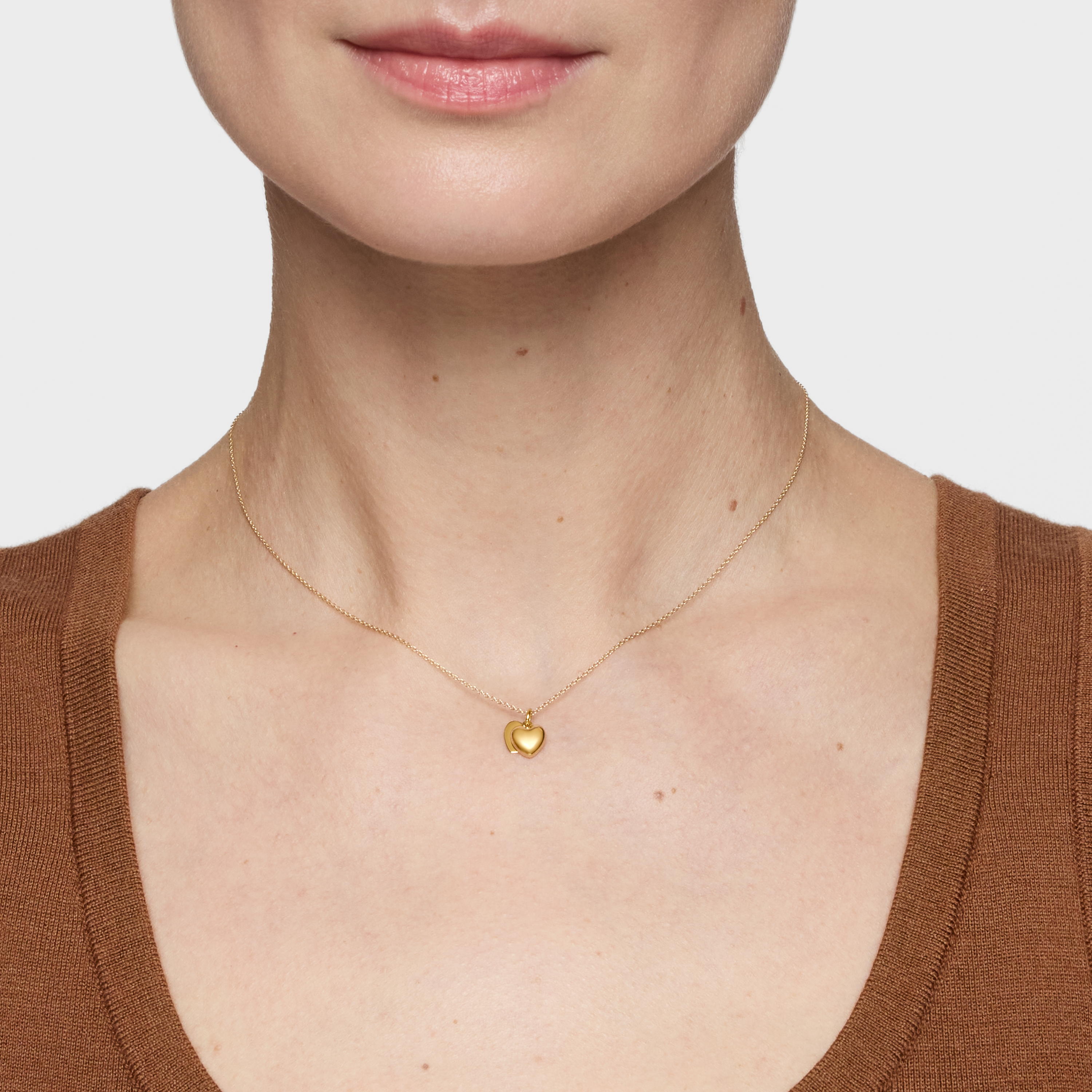 COLLAR FLECHAZO DOBLE CORAZÓN ORO - 5