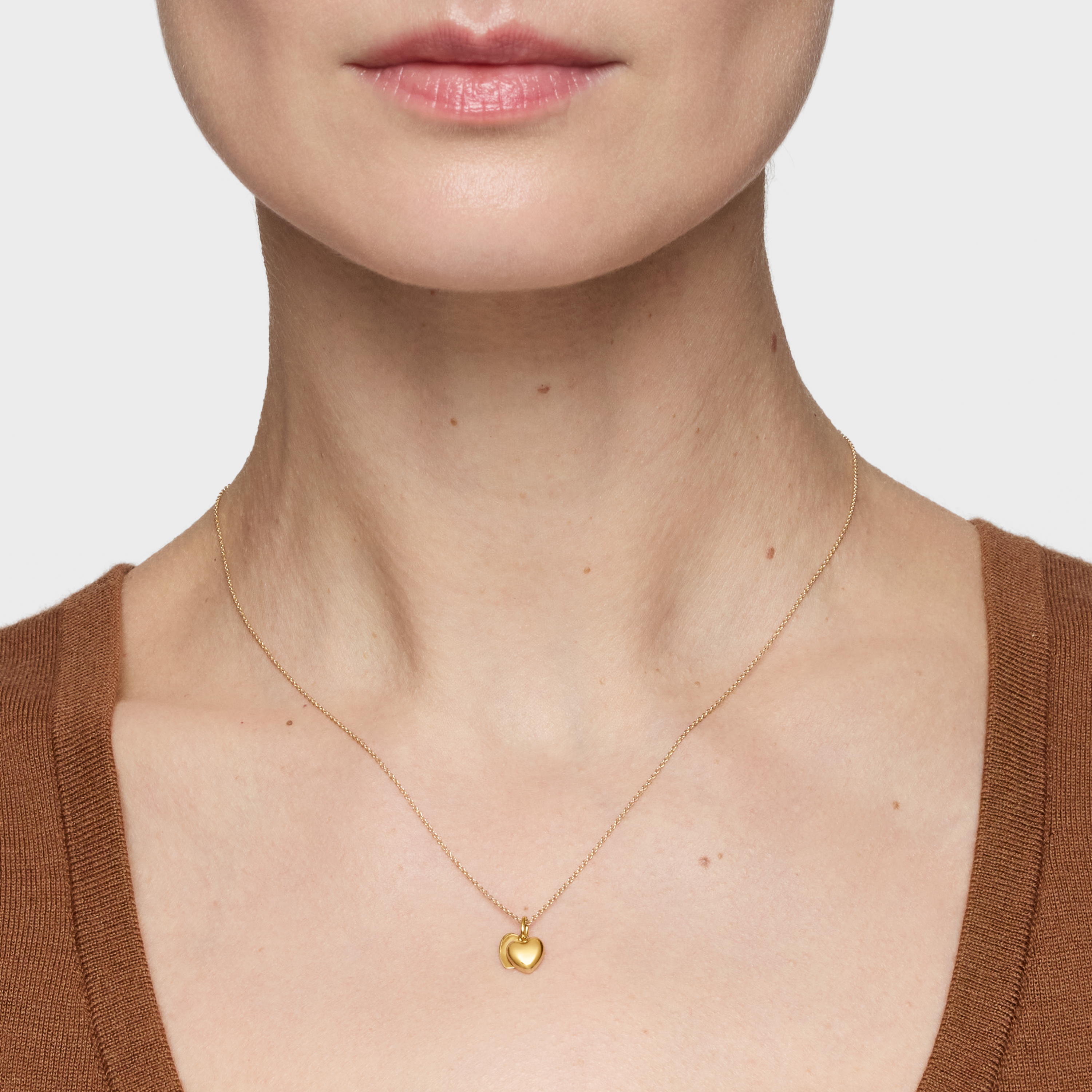COLLAR FLECHAZO DOBLE CORAZÓN ORO - 6