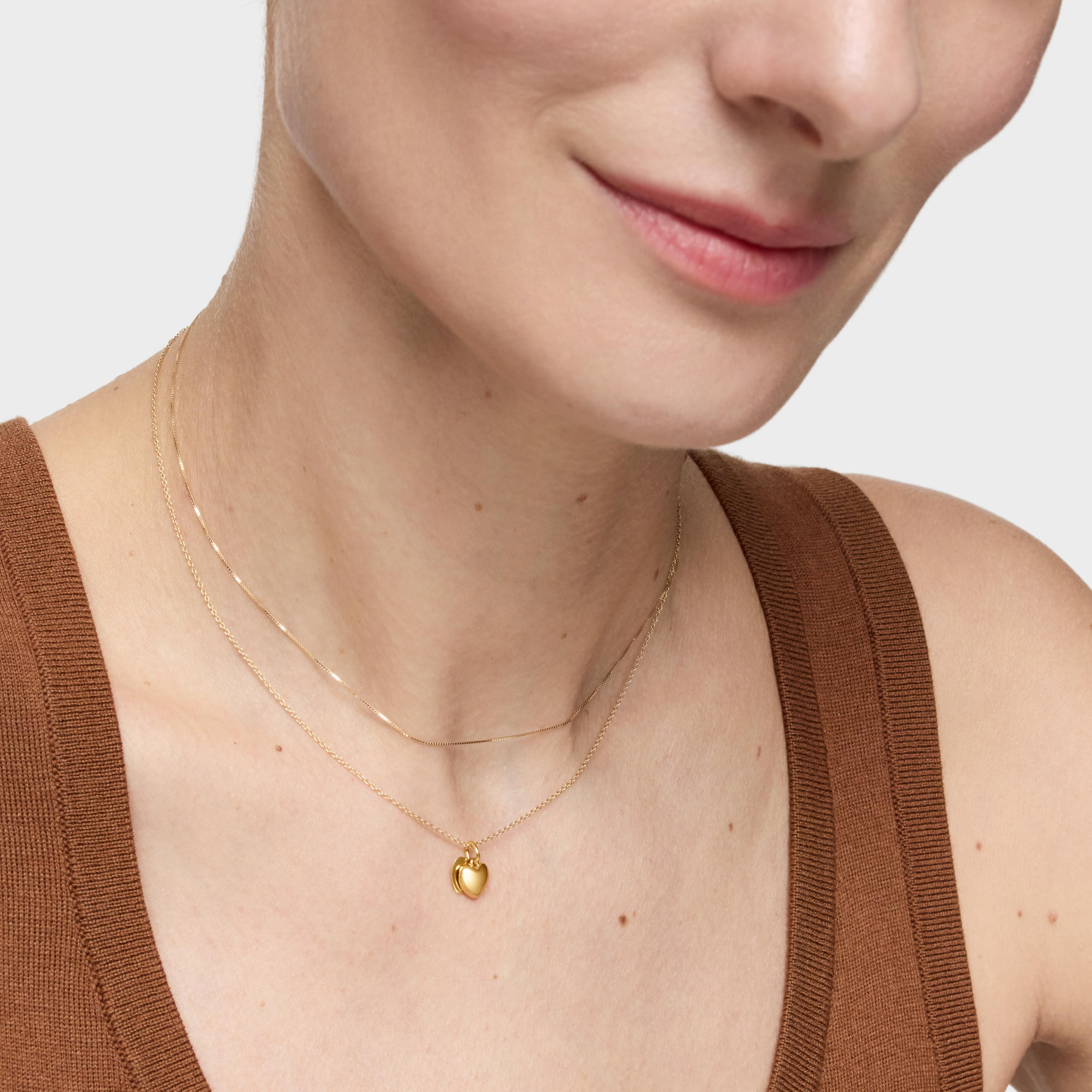 COLLAR FLECHAZO DOBLE CORAZÓN ORO - 7