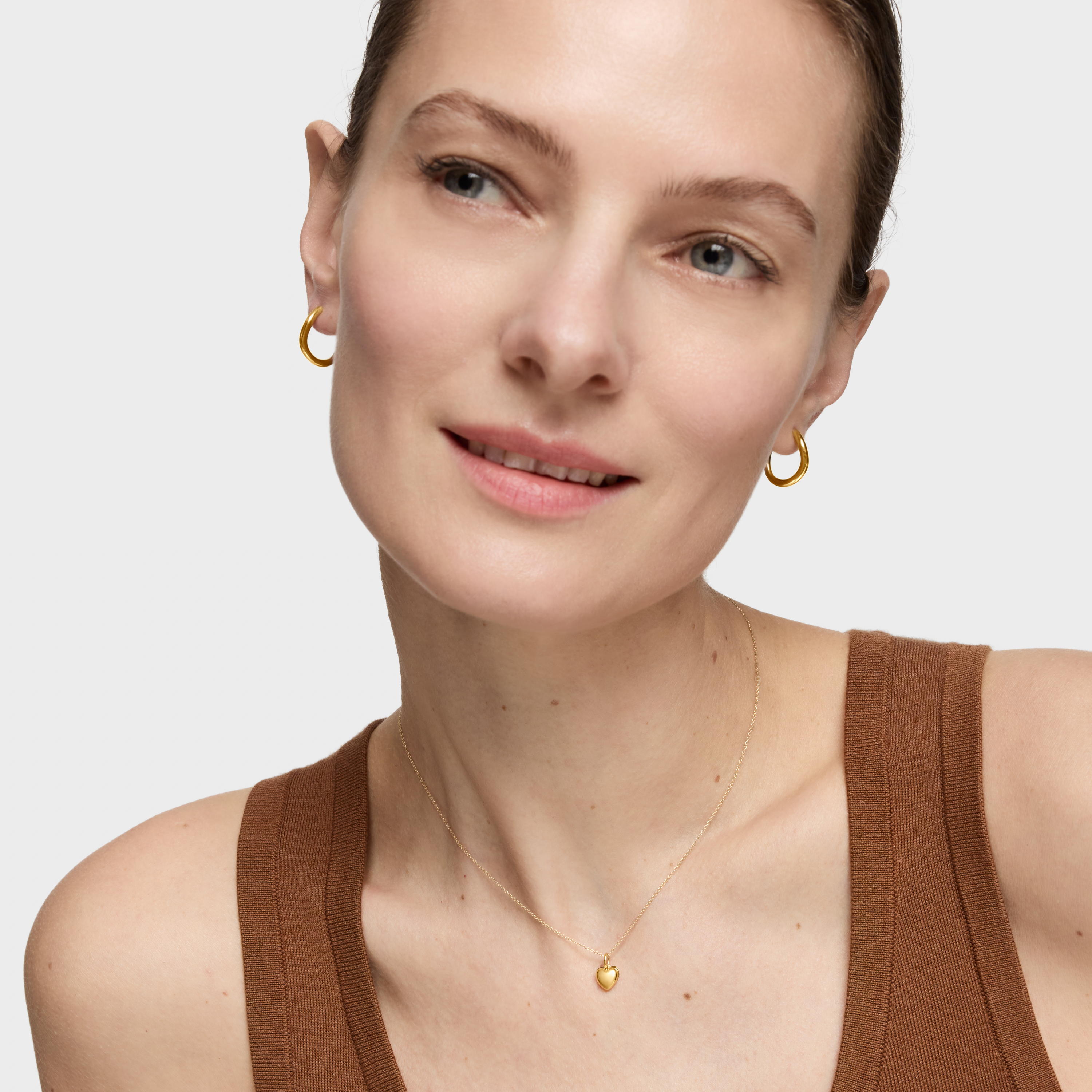COLLAR FLECHAZO DOBLE CORAZÓN ORO - 8