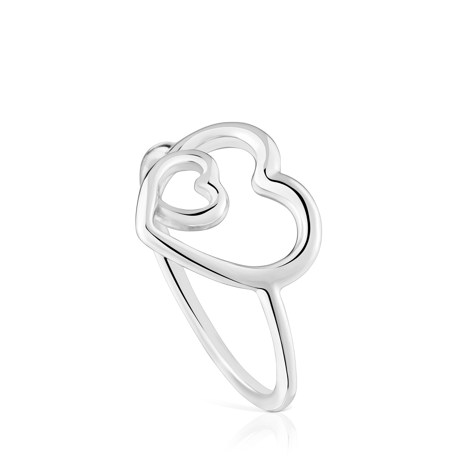 ANILLO SORTIJA DE PLATA CORAZON FLECHAZO - 1