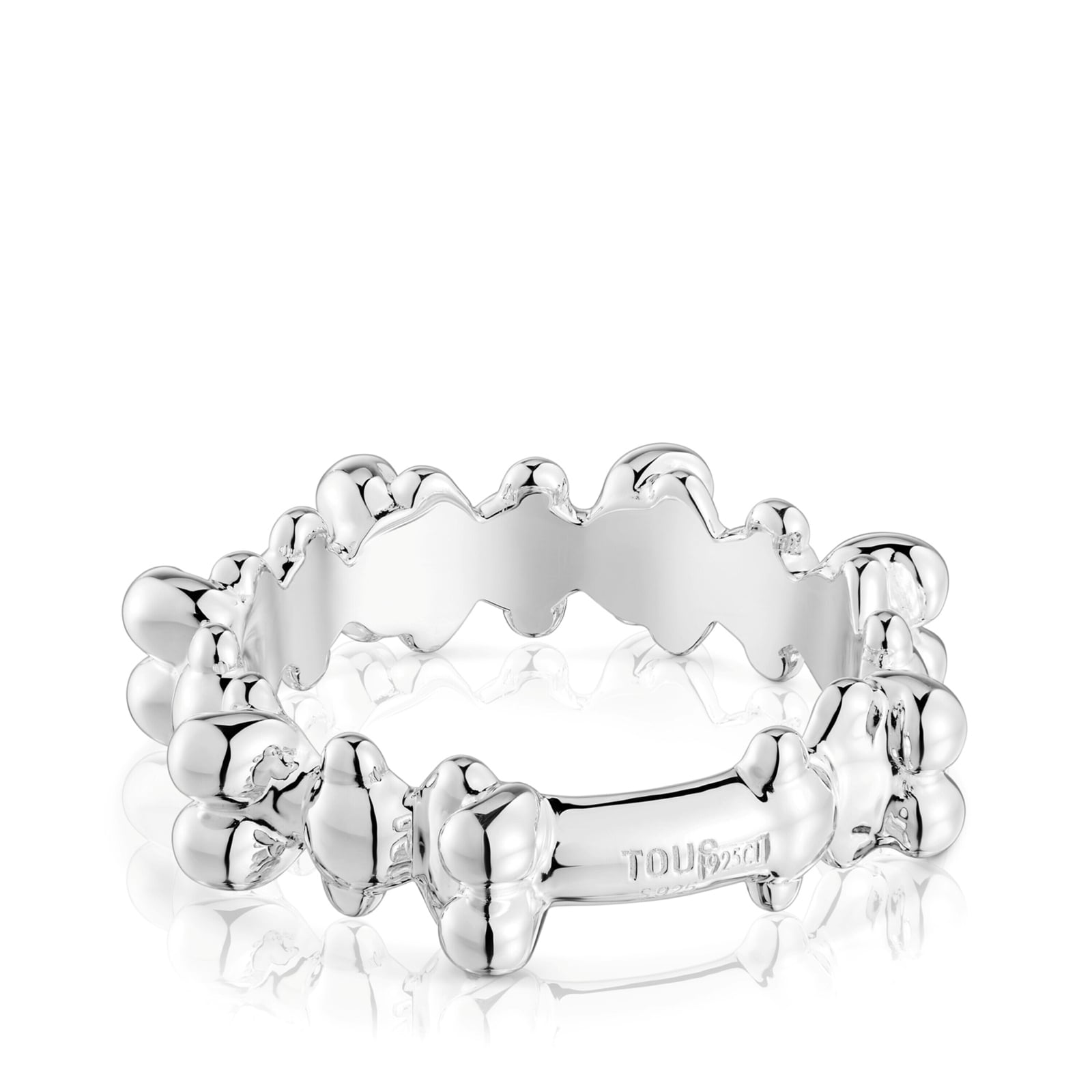 ANILLO MEDIANO PLATA MOTIVOS OSO BOLD BEAR - 3