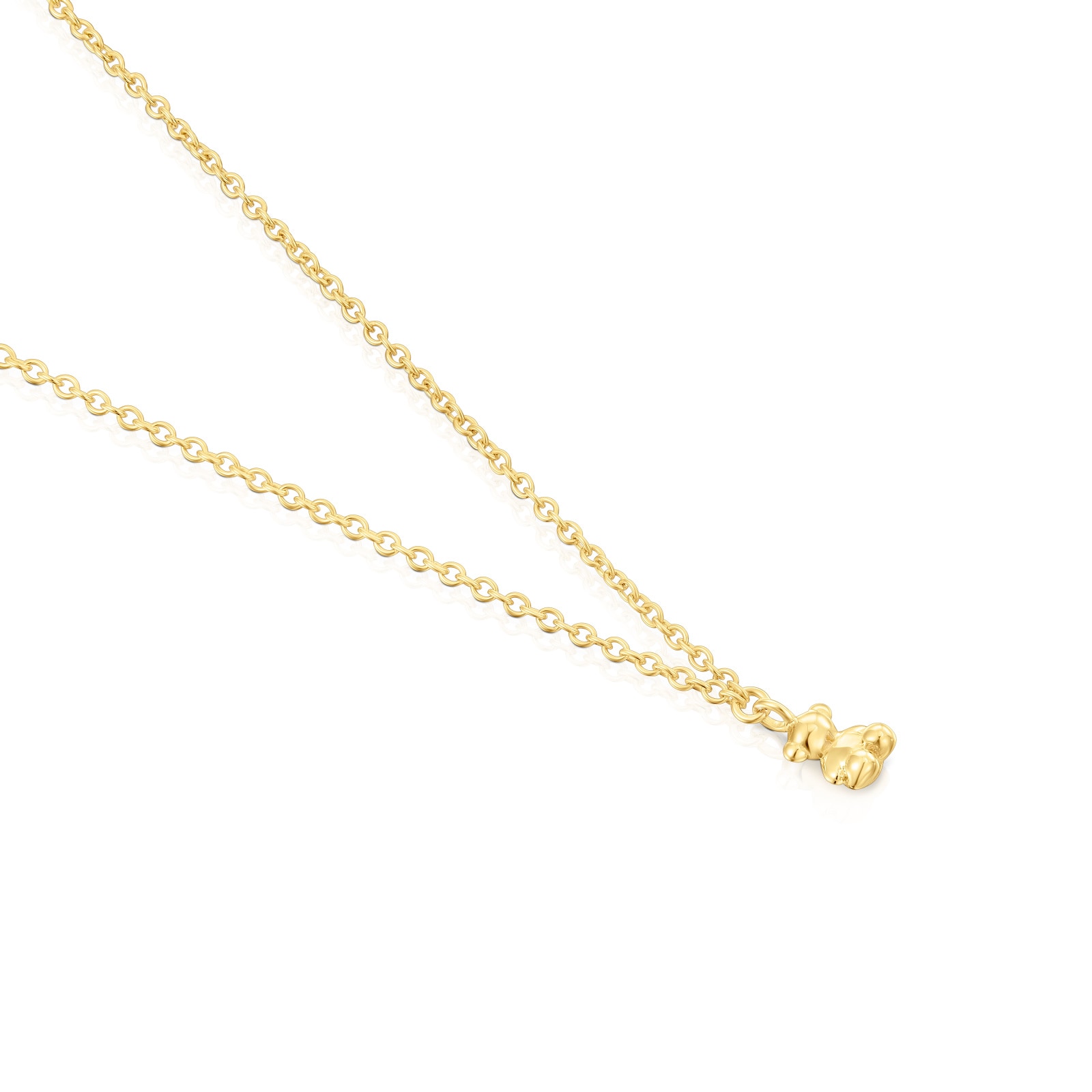 COLLAR CON BAÑO DE ORO 18 KT SOBRE PLATA BEAR - 3