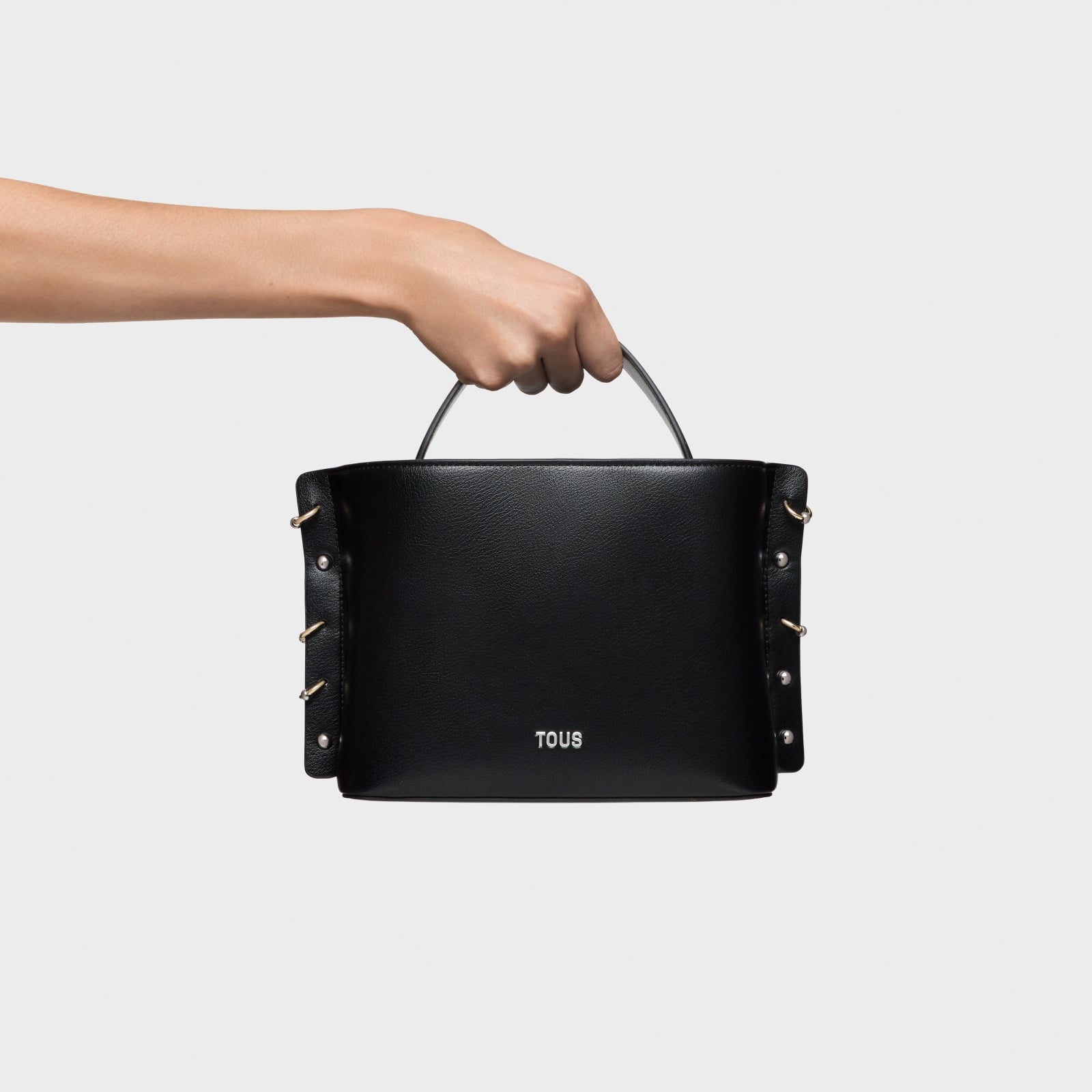 BOLSO MEDIANO TOUS JEWELRY STUDS NEGRO - 4
