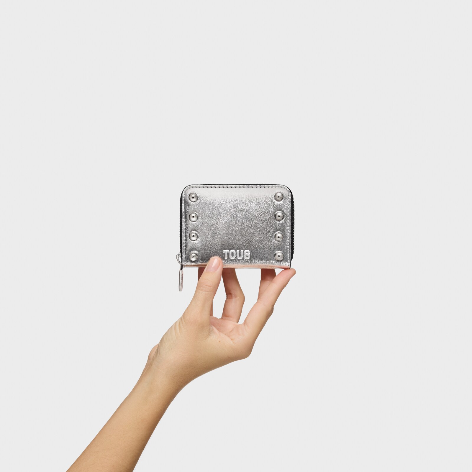 MONEDERO TOUS JEWELRY STUDS PLATEADO - 4