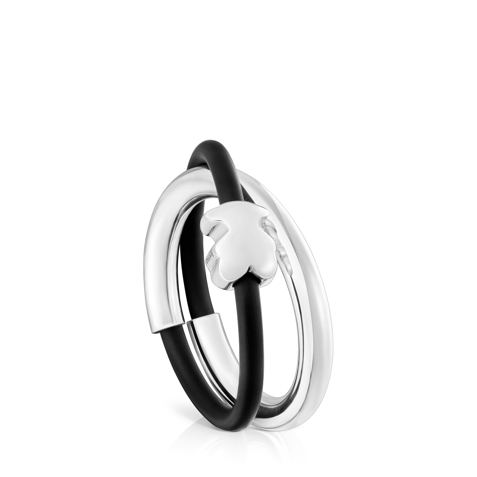 ANILLO DE PLATA OSO 1RA LEY BOLD MOTIF T14 - 1
