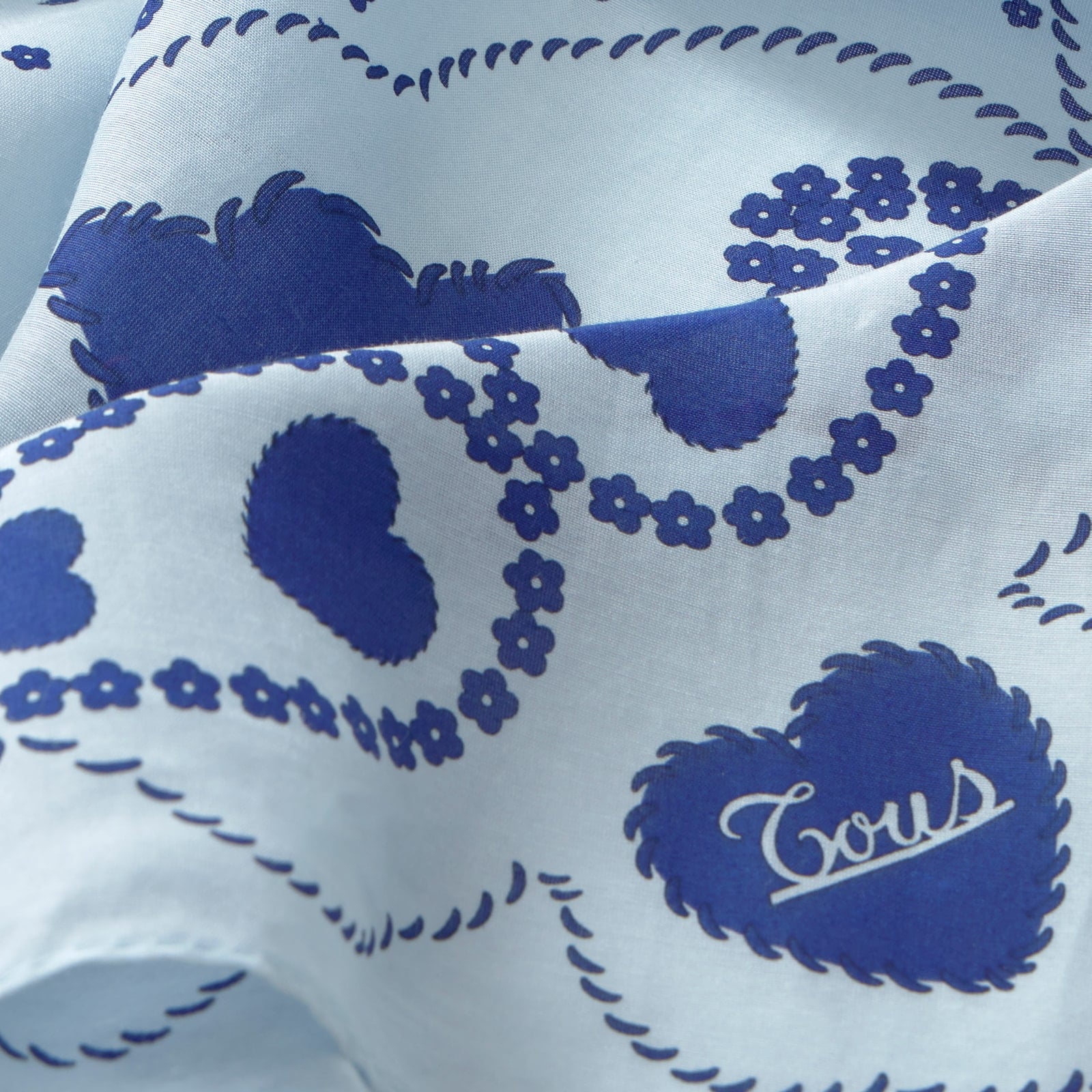 PAÑUELO CUADRADO MOTIFS PAISLEY AZUL CIELO - 2