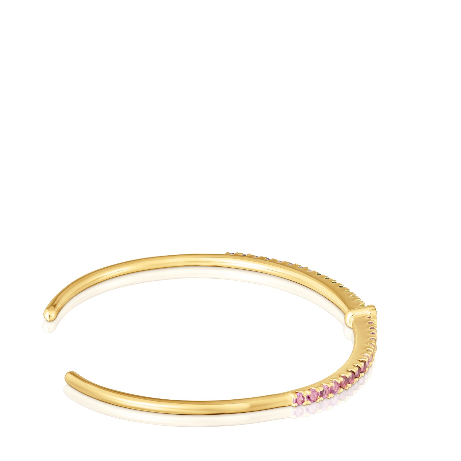 PULSERA ESCLAVA DE PLATA BAÑO ORO STRAIGHT - 2