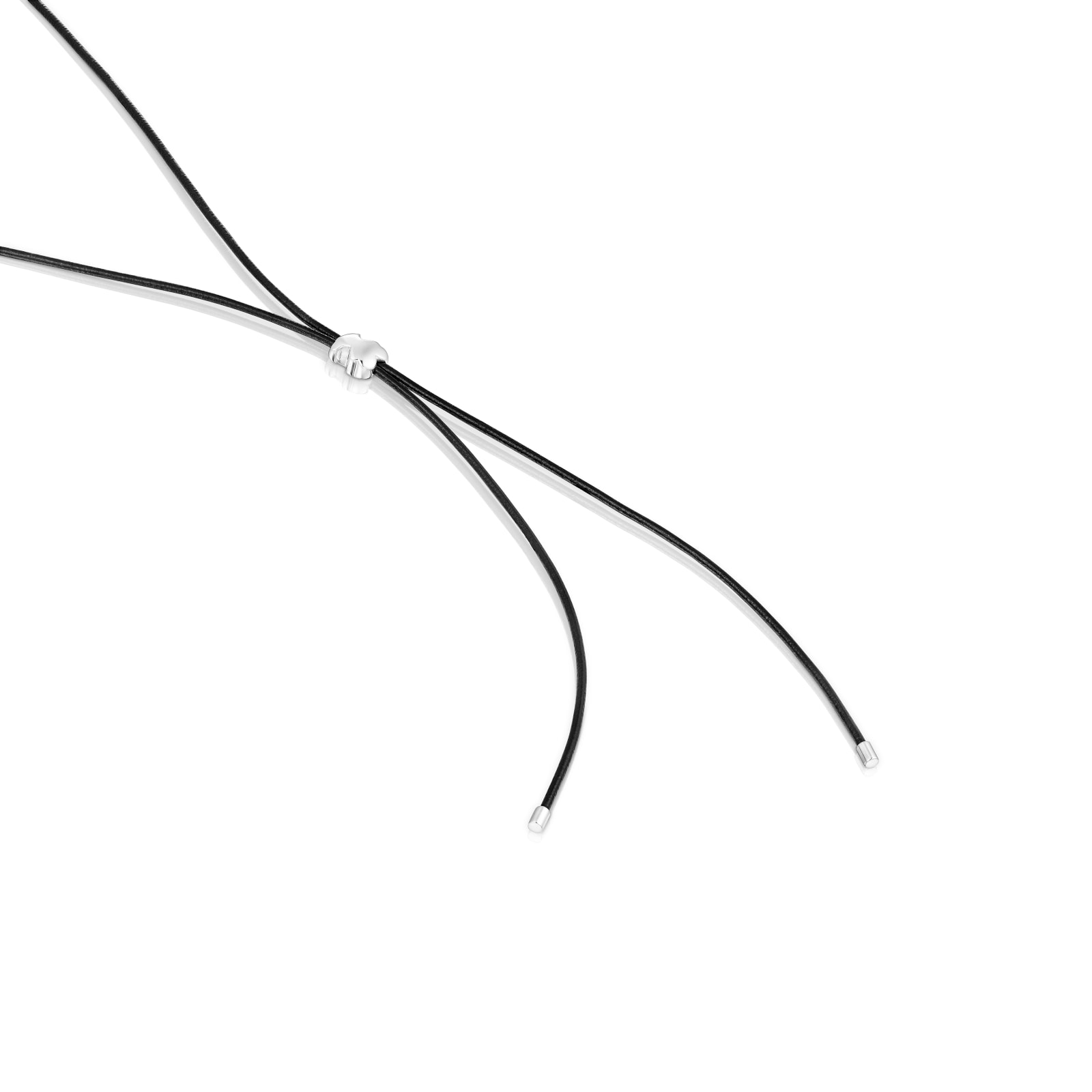 COLLAR PLATA OSO CAUCHO BOLD MOTIF 12MM - 3