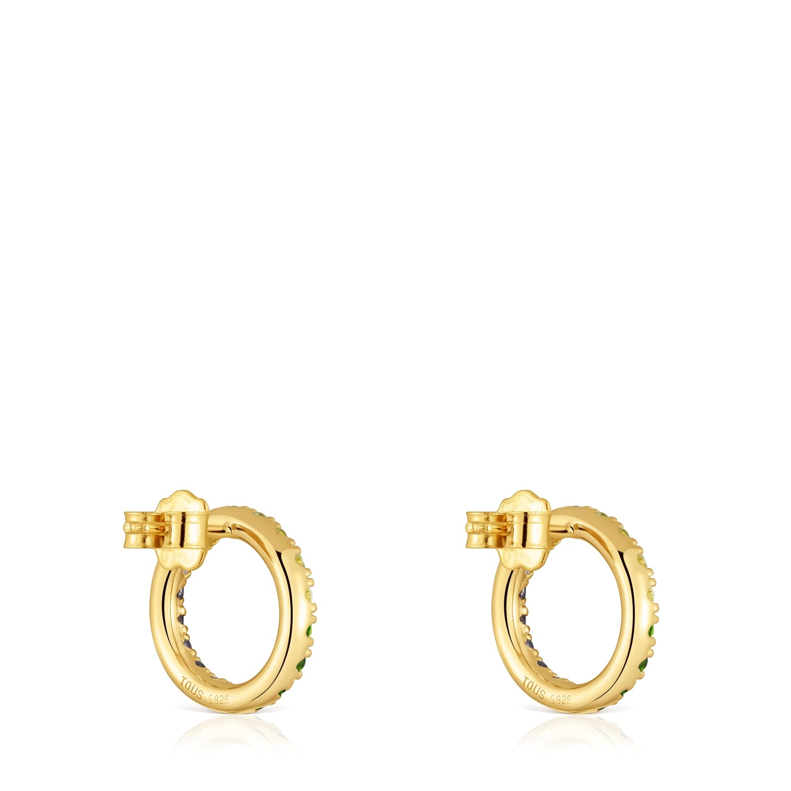ARETES CIRCULO PLATA BAÑO MULTIGEMA - 3
