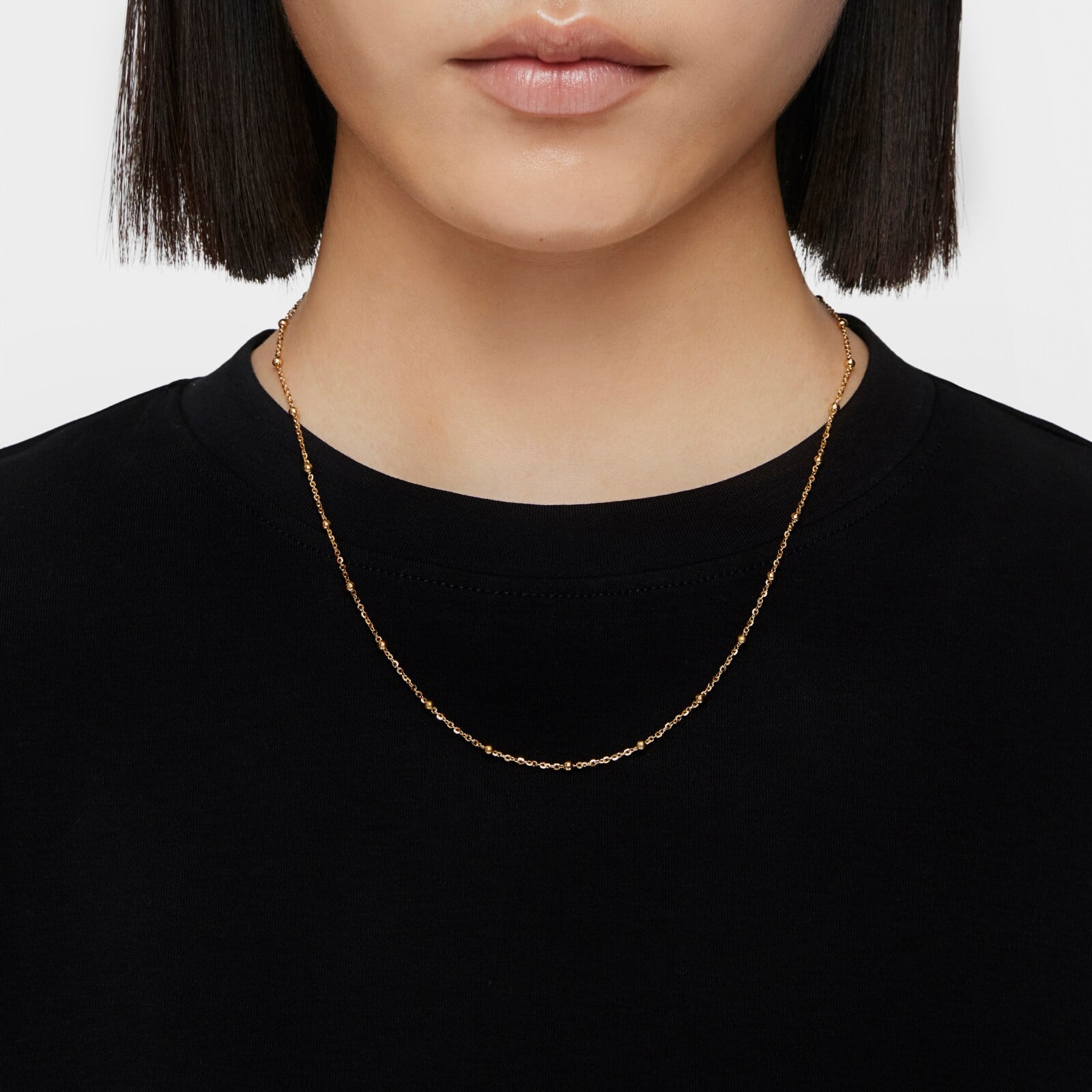 COLLAR BAÑO ORO DE 18 KT SOBRE PLATA BASICS - 5