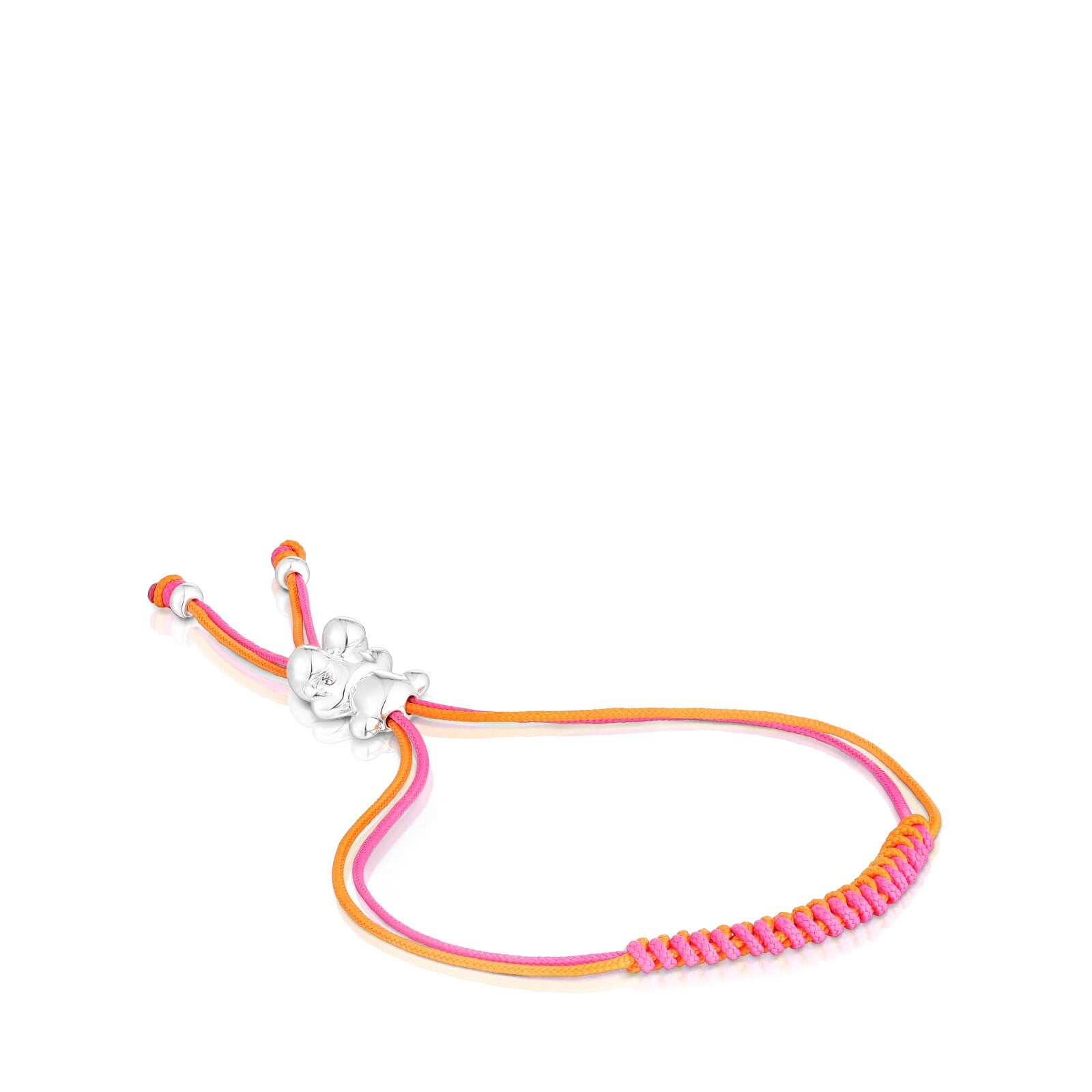 PULSERA CORDÓN BOLD BEAR 1RA LEY OSO DE PLATA - 1