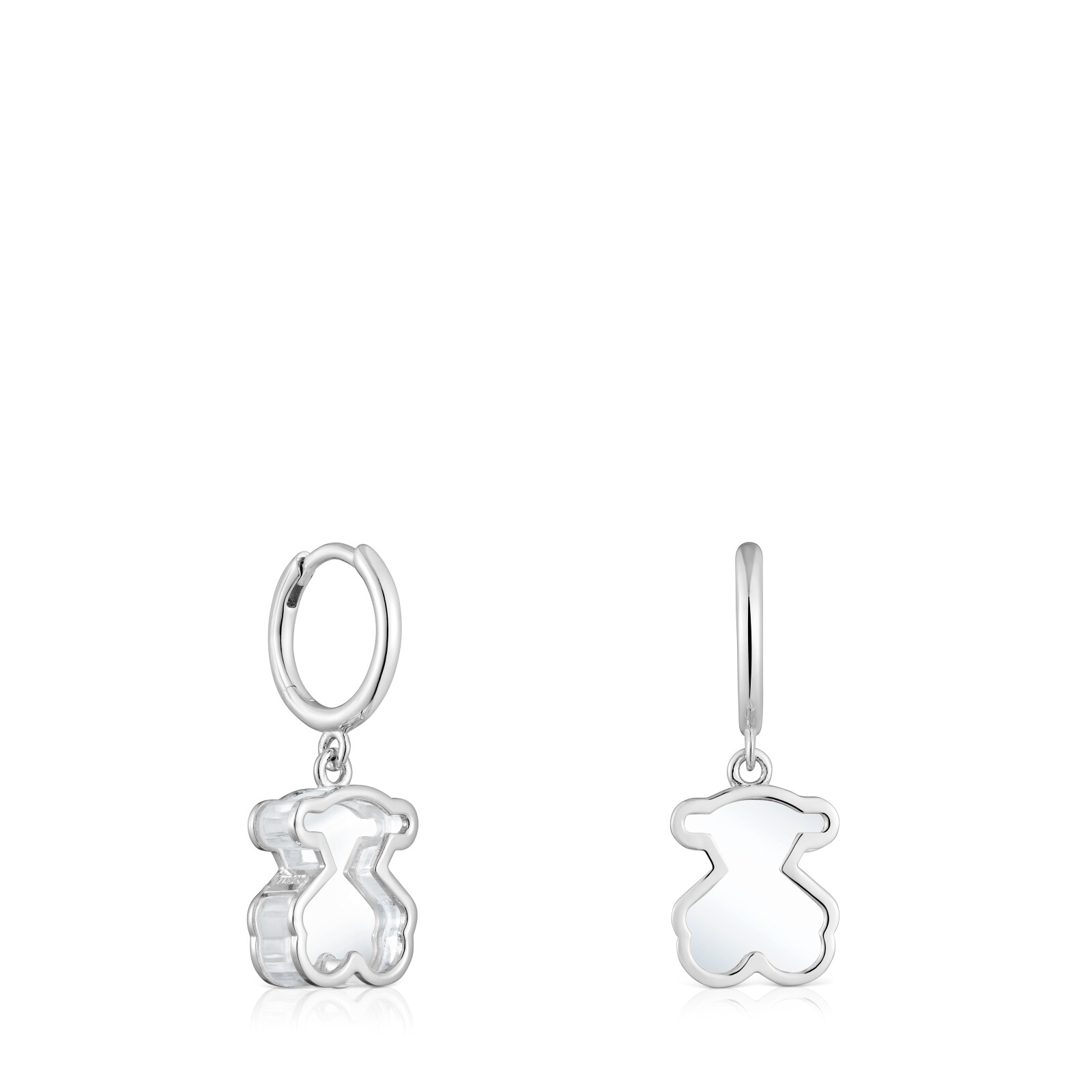 ARETES CRIOLLAS PLATA OSO METACRILATO GALAXY - 1