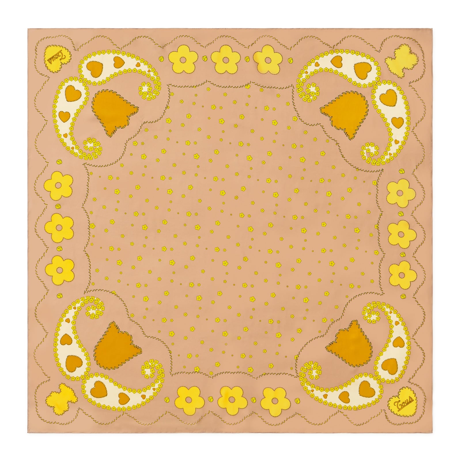 PAÑUELO CUADRADO TOUS MOTIFS PAISLEY ARENA - 1
