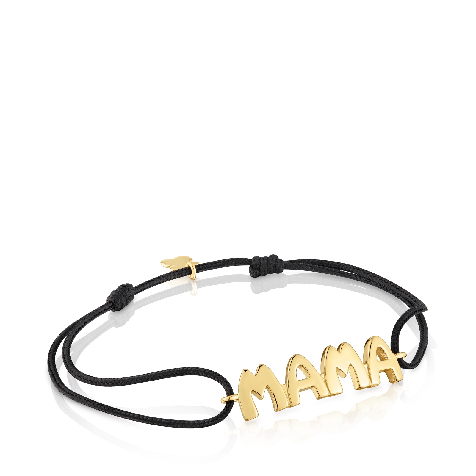 PULSERA MAMA TOUS DE NYLON NEGRO 18KT - 1