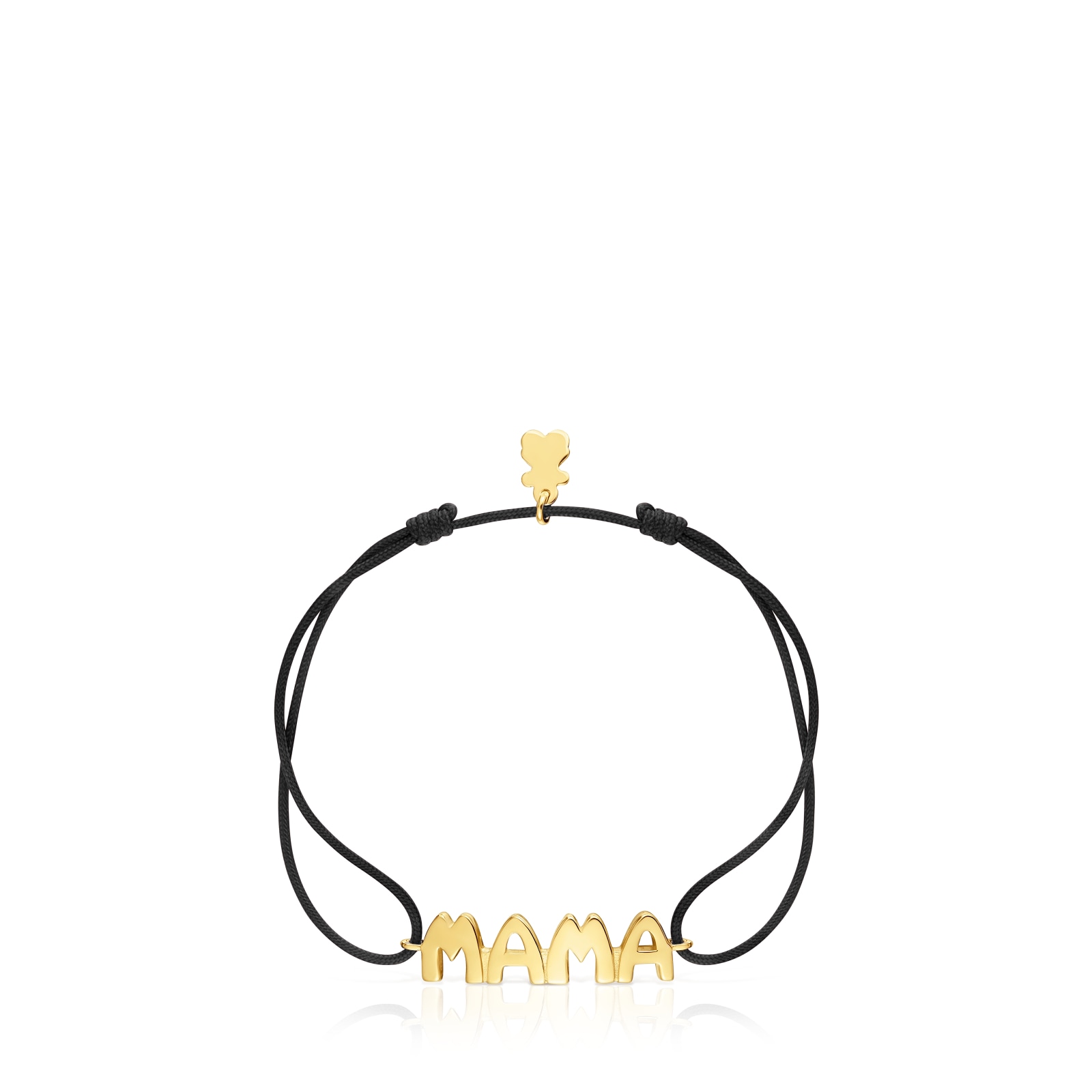 PULSERA MAMA TOUS DE NYLON NEGRO 18KT - 2