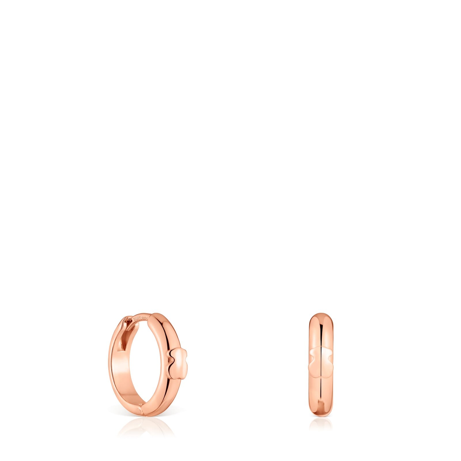 ARETES TOUS BASICS DE ARO OSO Y BAÑO DE ORO ROSA 18 KT - 1
