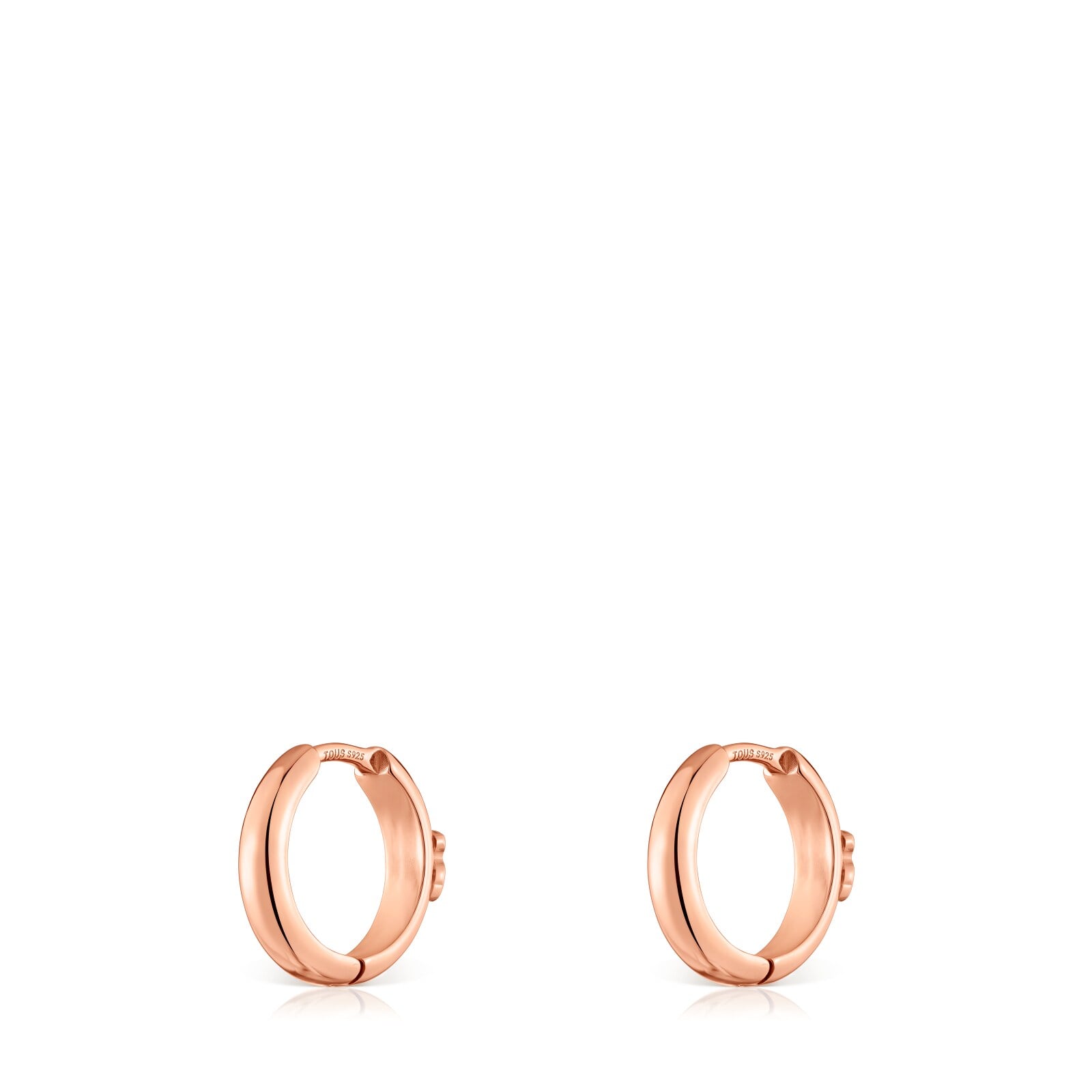 ARETES TOUS BASICS DE ARO OSO Y BAÑO DE ORO ROSA 18 KT - 3