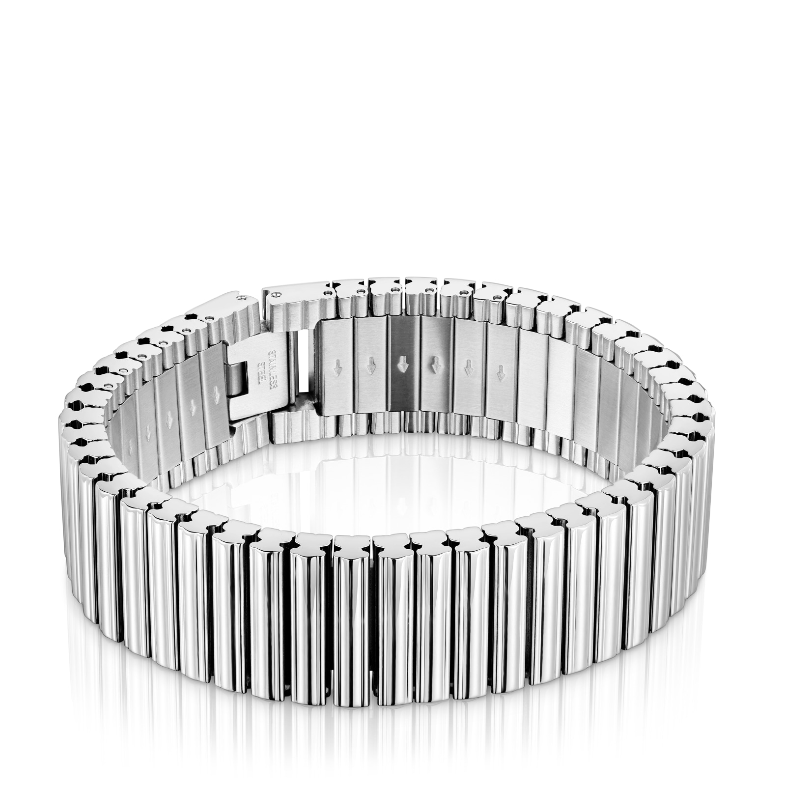 PULSERA ESLABONES TOUS 1950 EN ACERO 18 MM PLATEADO - 1